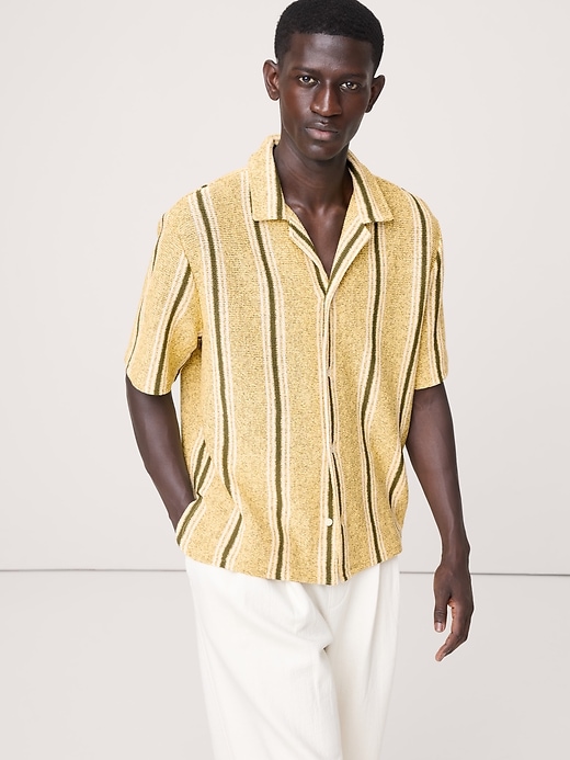 Banana Republic — Relaxed-Fit Striped Resort Shirt