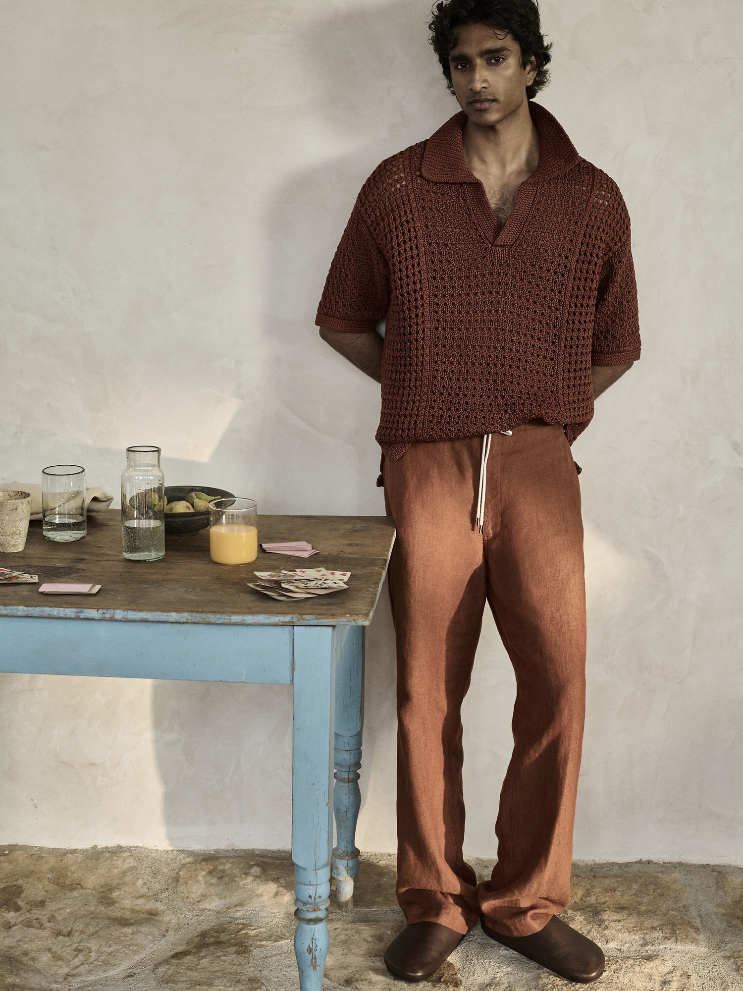 Image number 6 showing, Crochet Cotton Sweater Polo