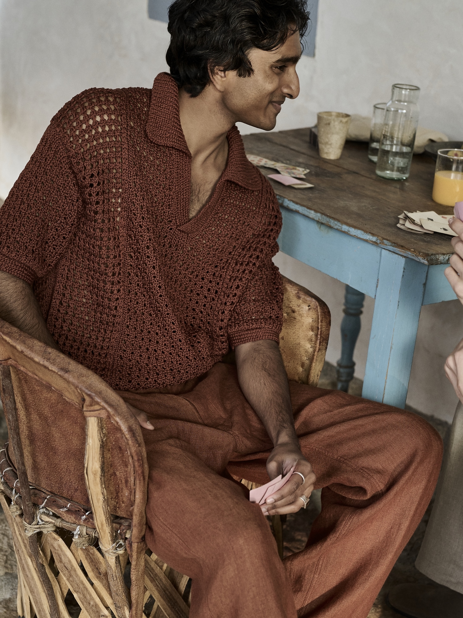 Image number 5 showing, Crochet Cotton Sweater Polo