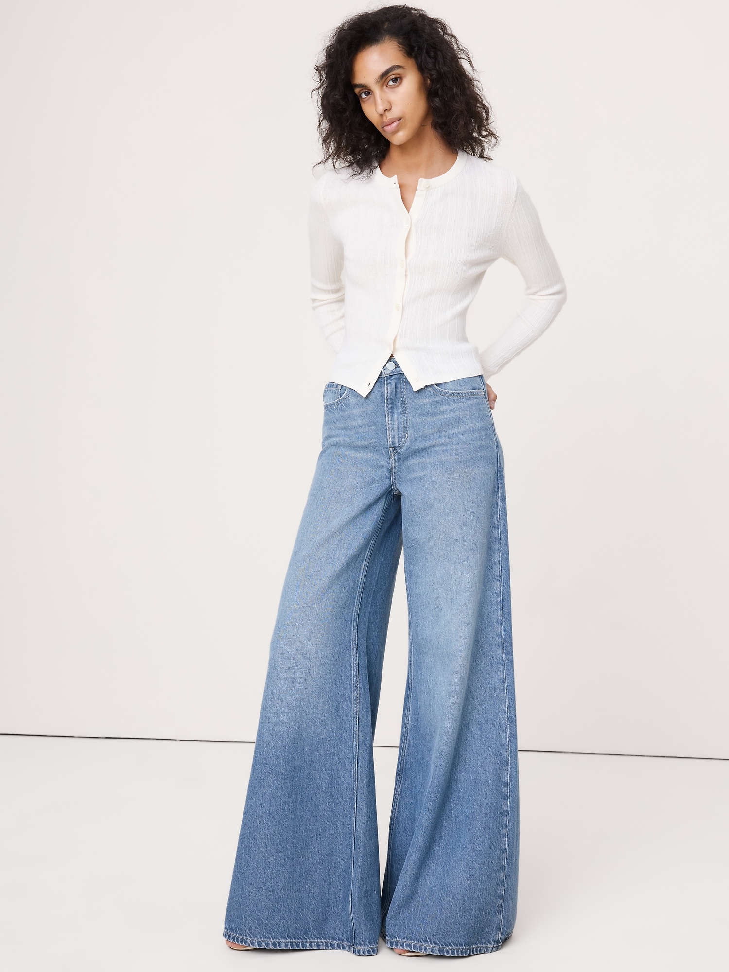 Image number 1 showing, Crinkle Knit Cropped Cardigan