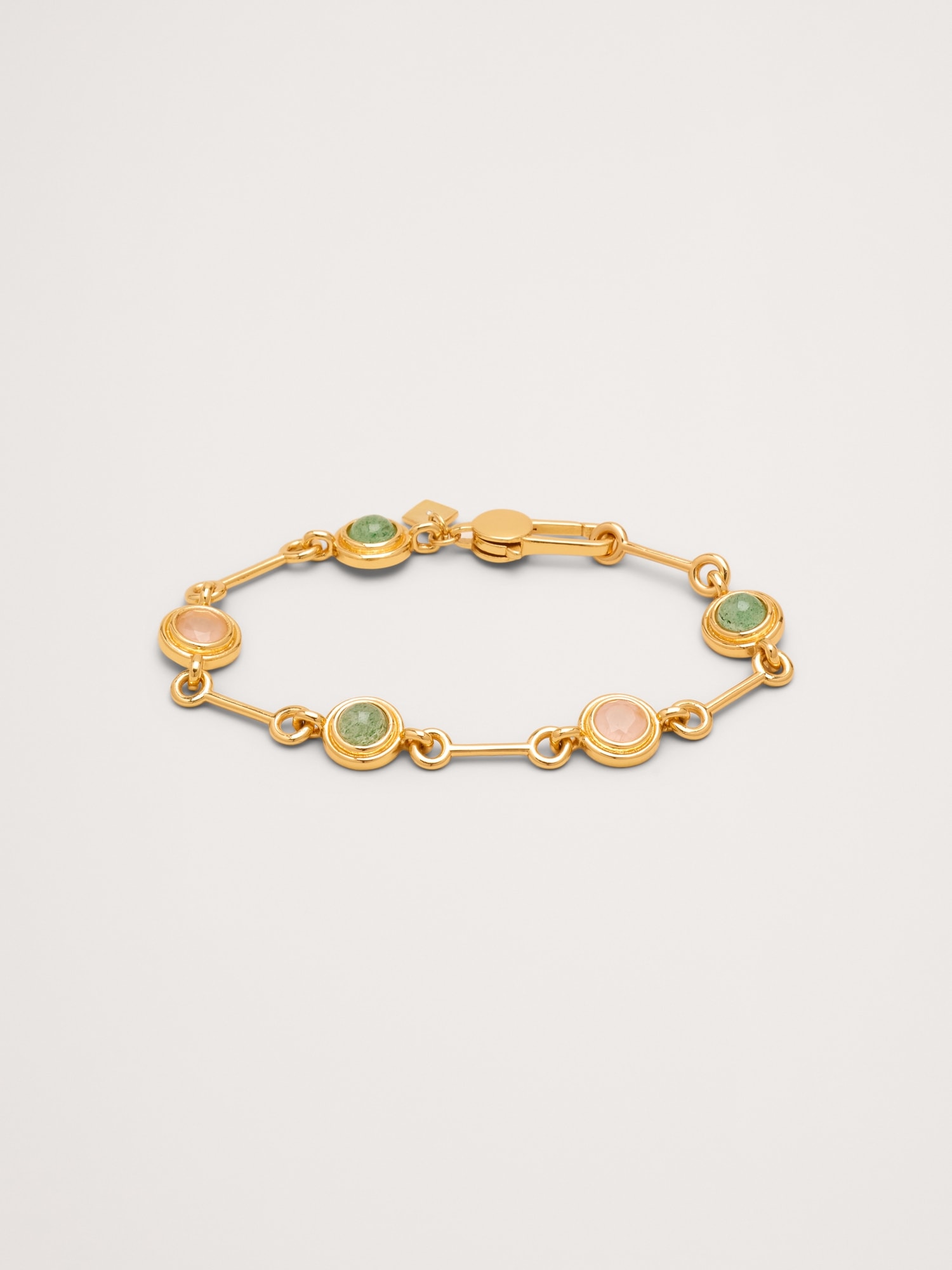 Circle Stone Link Bracelet