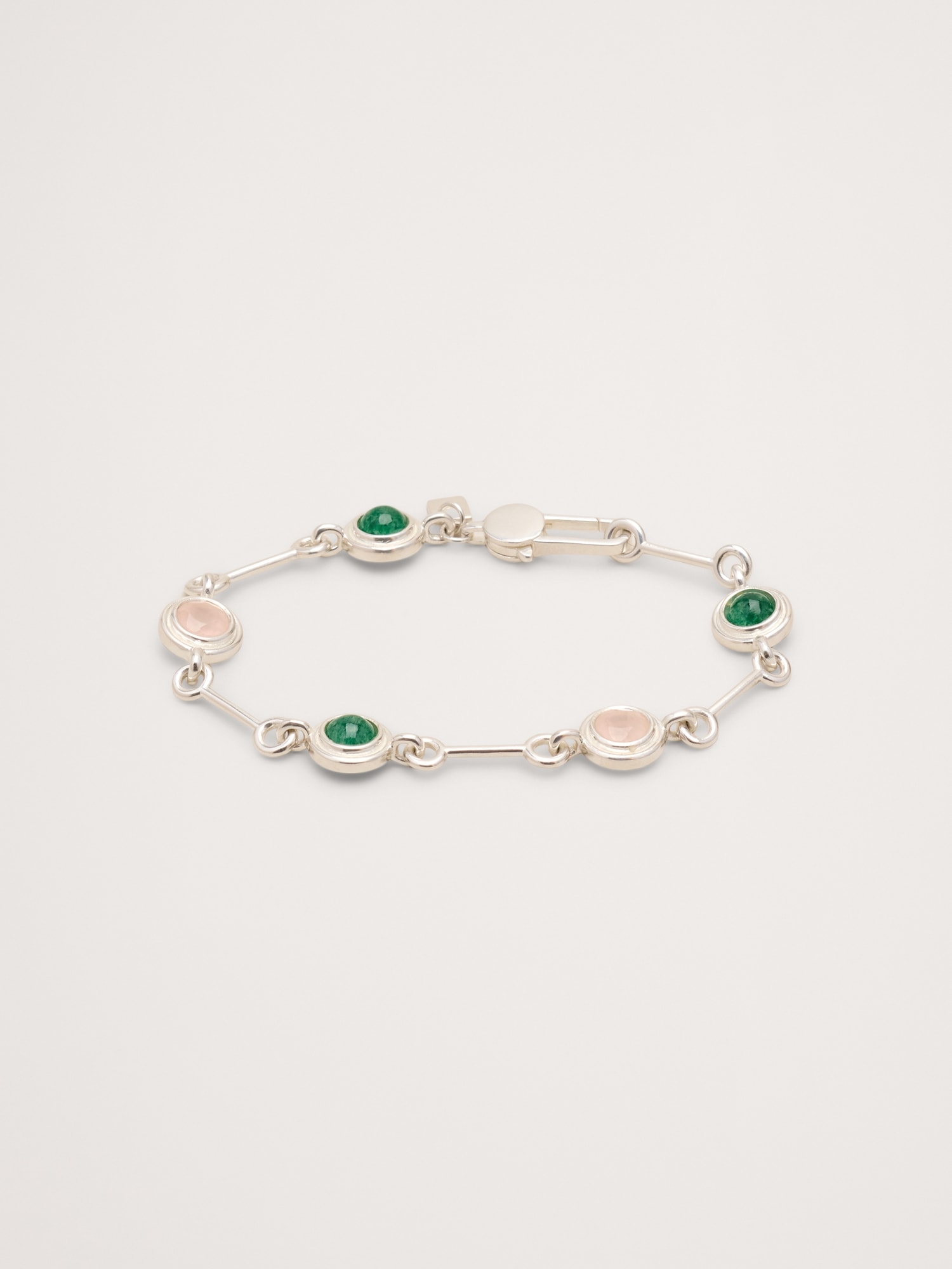Circle Stone Link Bracelet