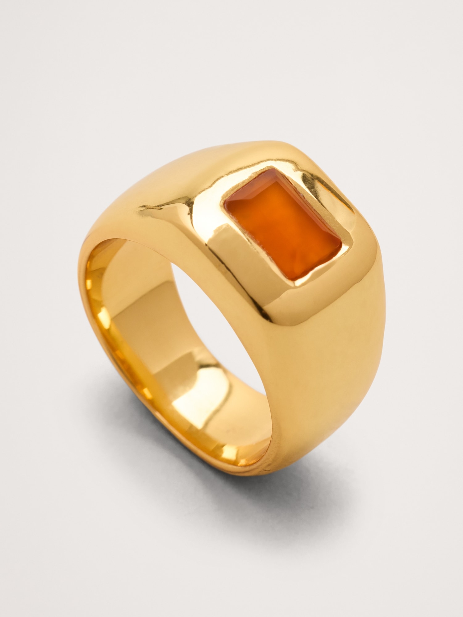 Image number 2 showing, Large Carnelian Signet Ring