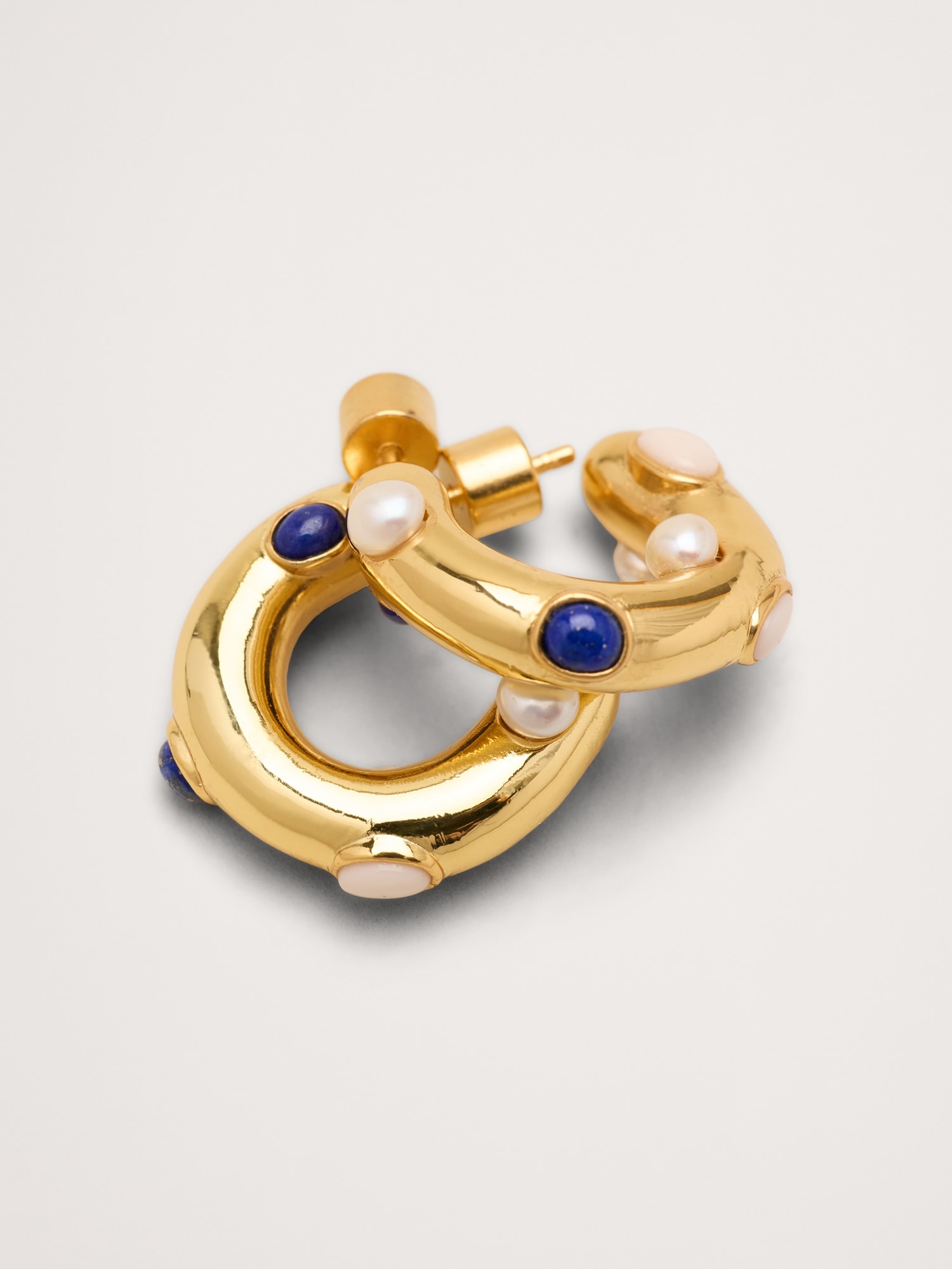 Image number 2 showing, Gem Studded Hoop Earrings