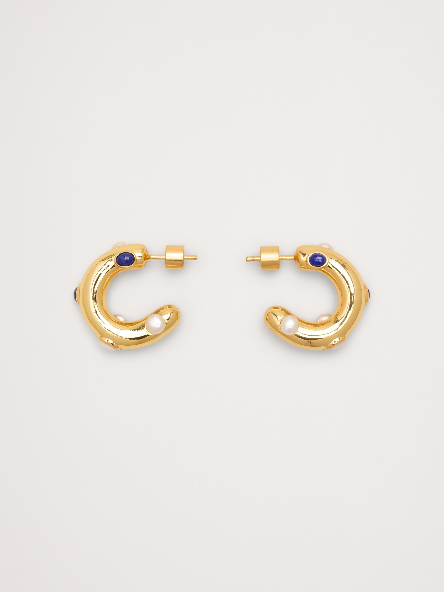 Gem Studded Hoop Earrings