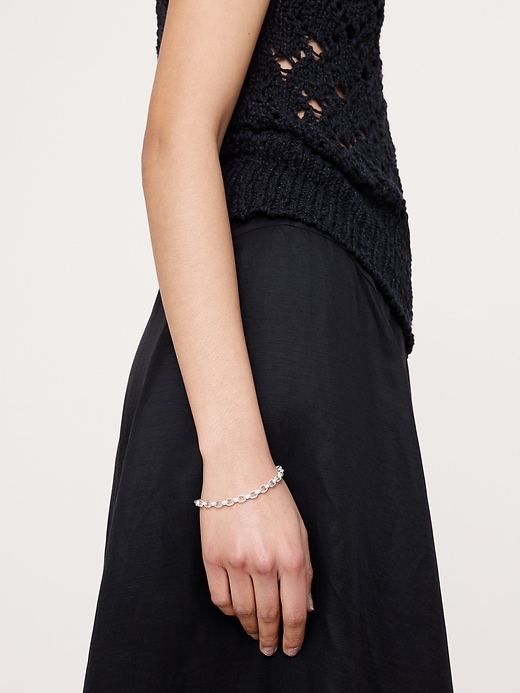 Mini Double Oval Link Chain Bracelet | Banana Republic