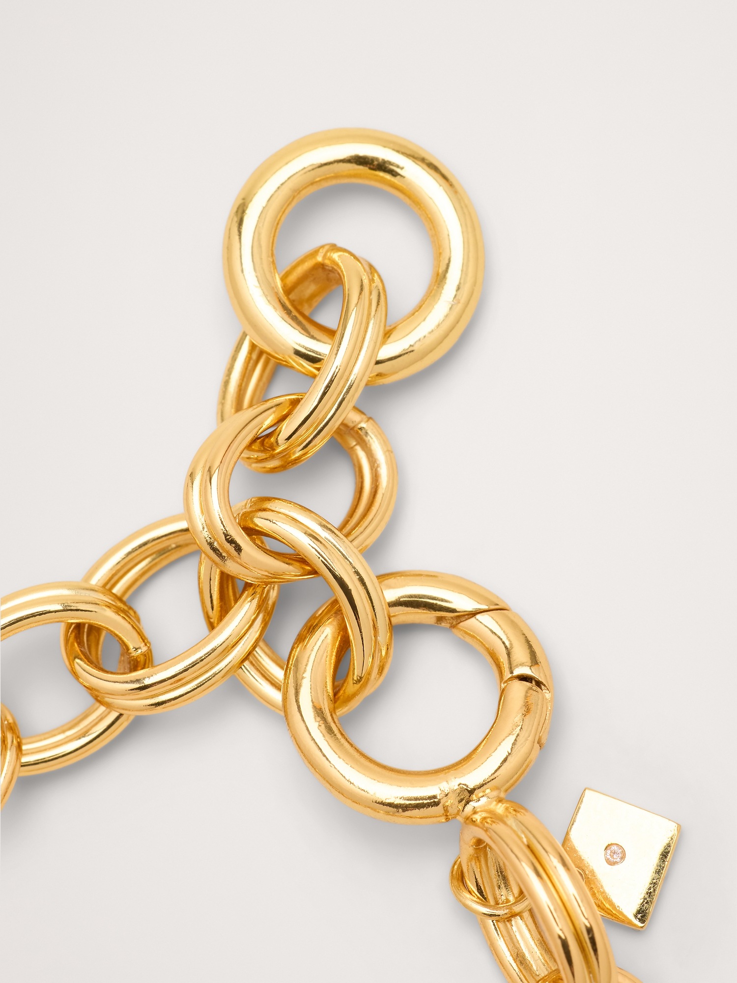 Женский браслет Banana Republic Double Oval Link Chain, цвет: Золотой — фото 3