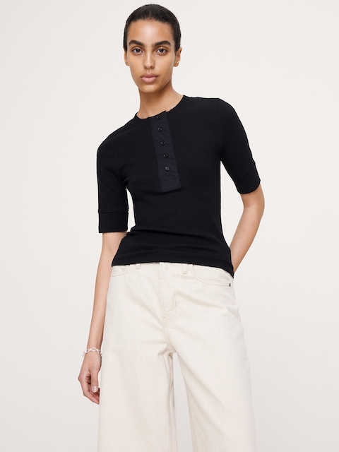 Ribbed Henley
