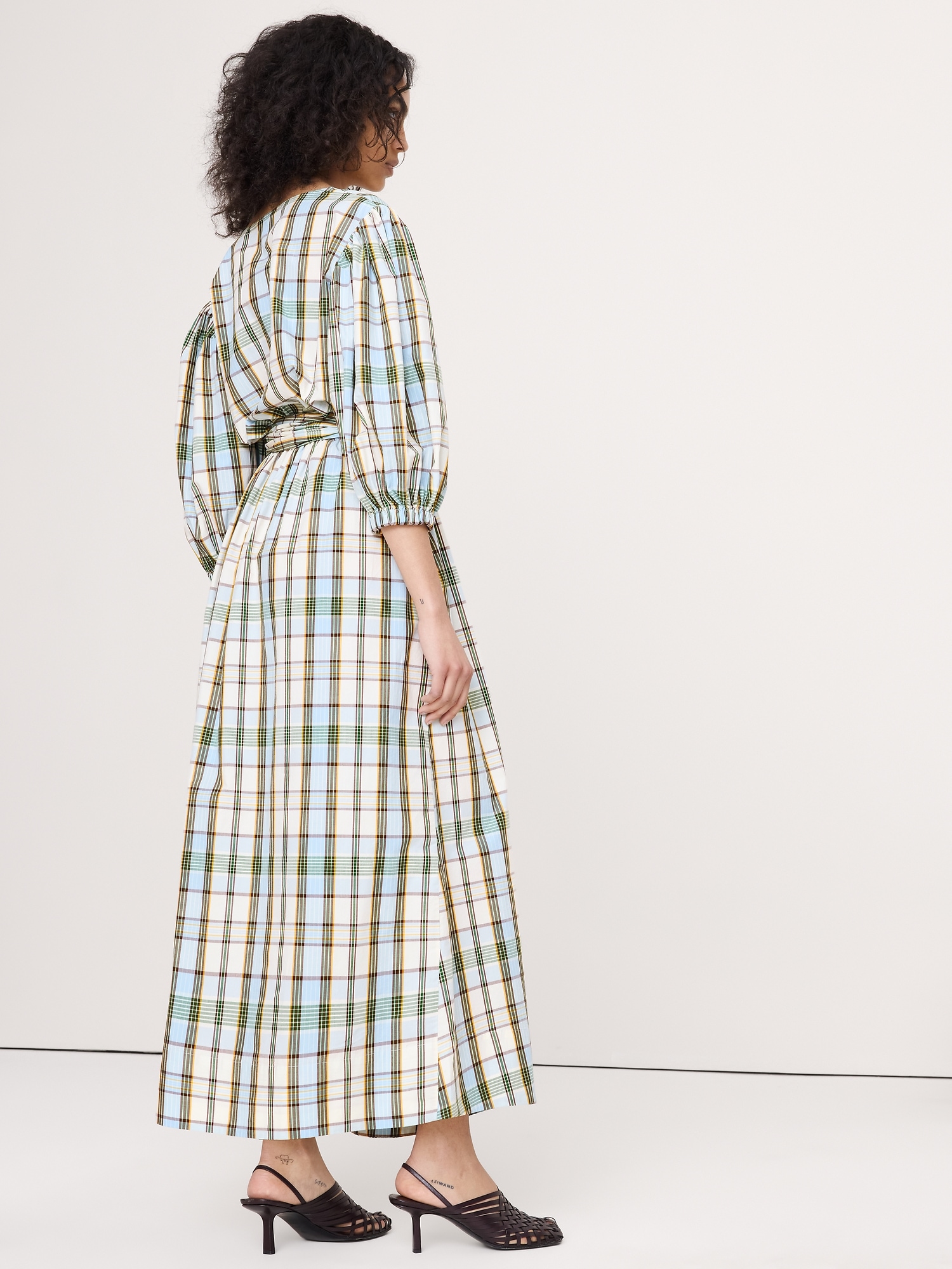 Image number 3 showing, Lightweight Cotton Wrap Maxi Dress