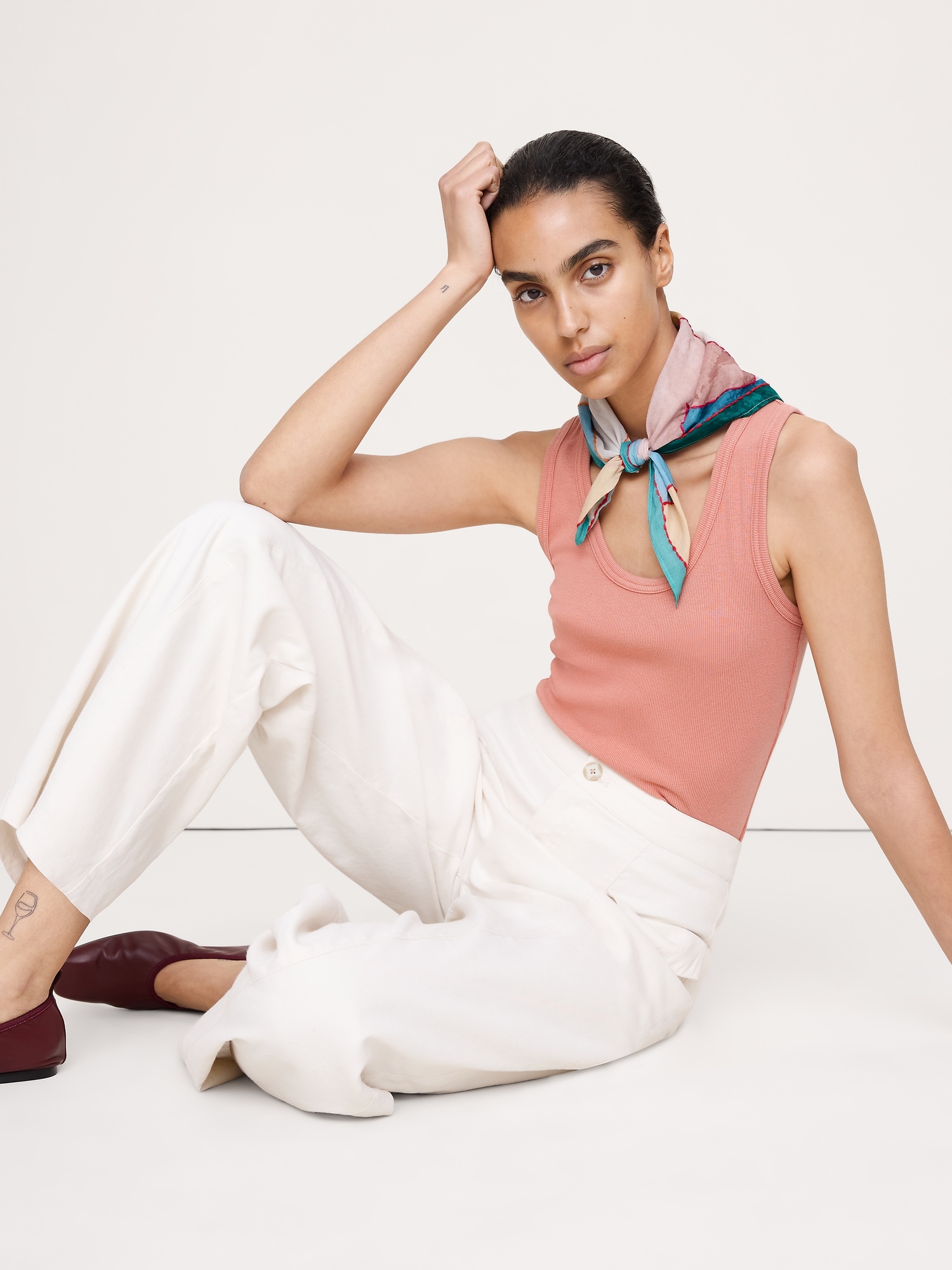 Image number 8 showing, Embroidered Cotton Scarf by Vismaya