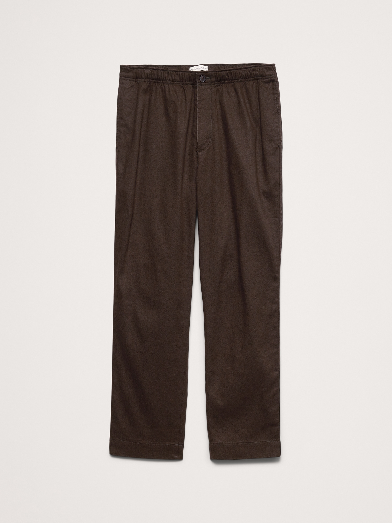Image number 4 showing, Straight Italian Linen-Cotton Pull-On Pant