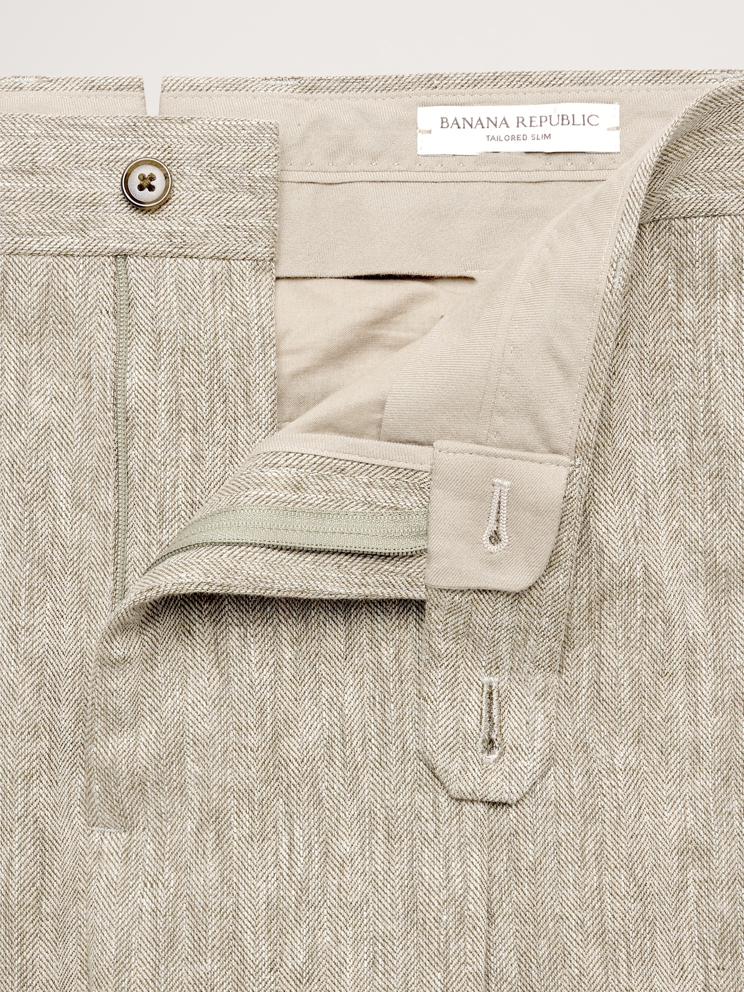 Image number 7 showing, Green Linen-Cotton Suit Pant
