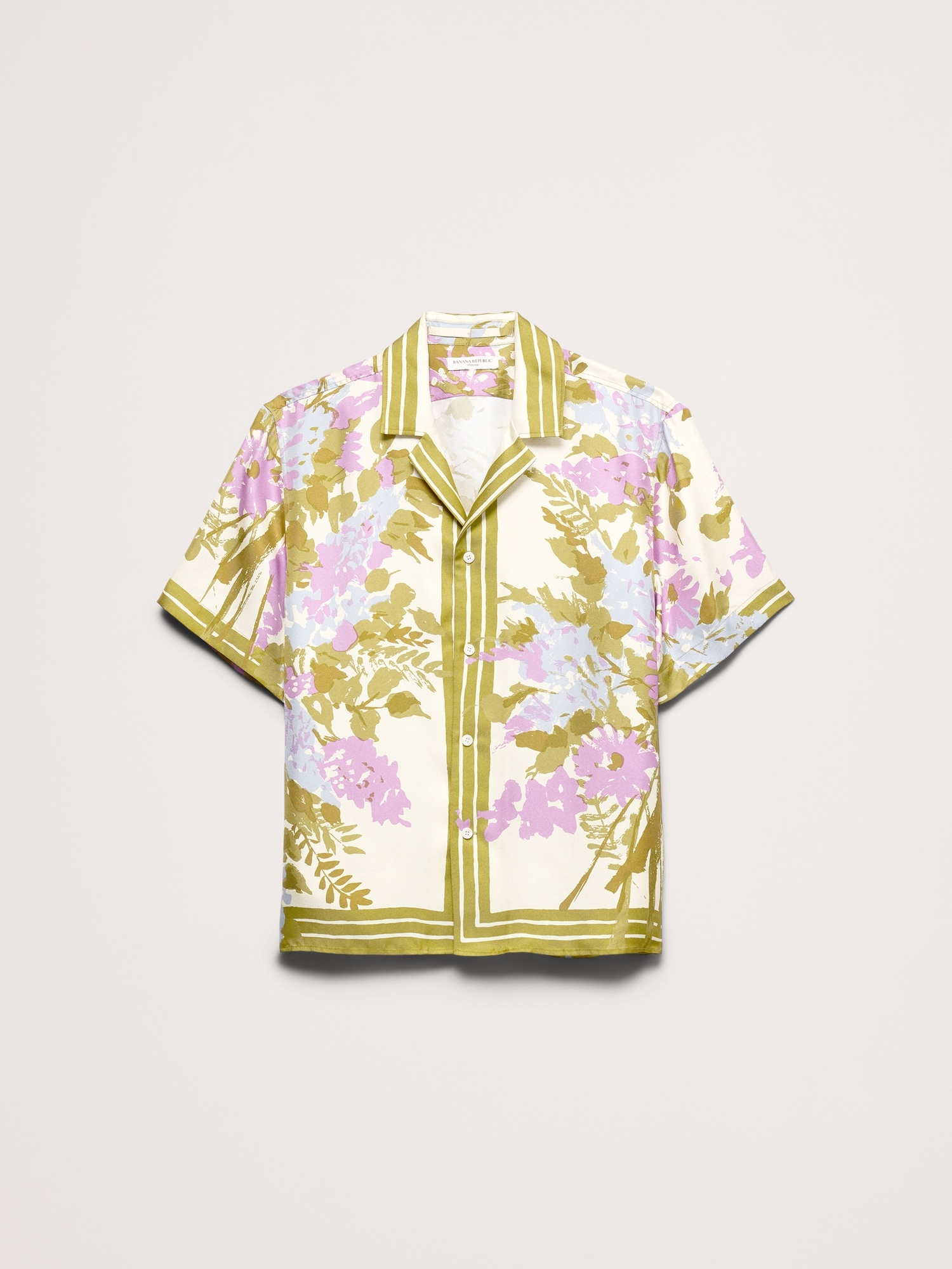 Image number 5 showing, Standard-Fit Silk Resort Shirt