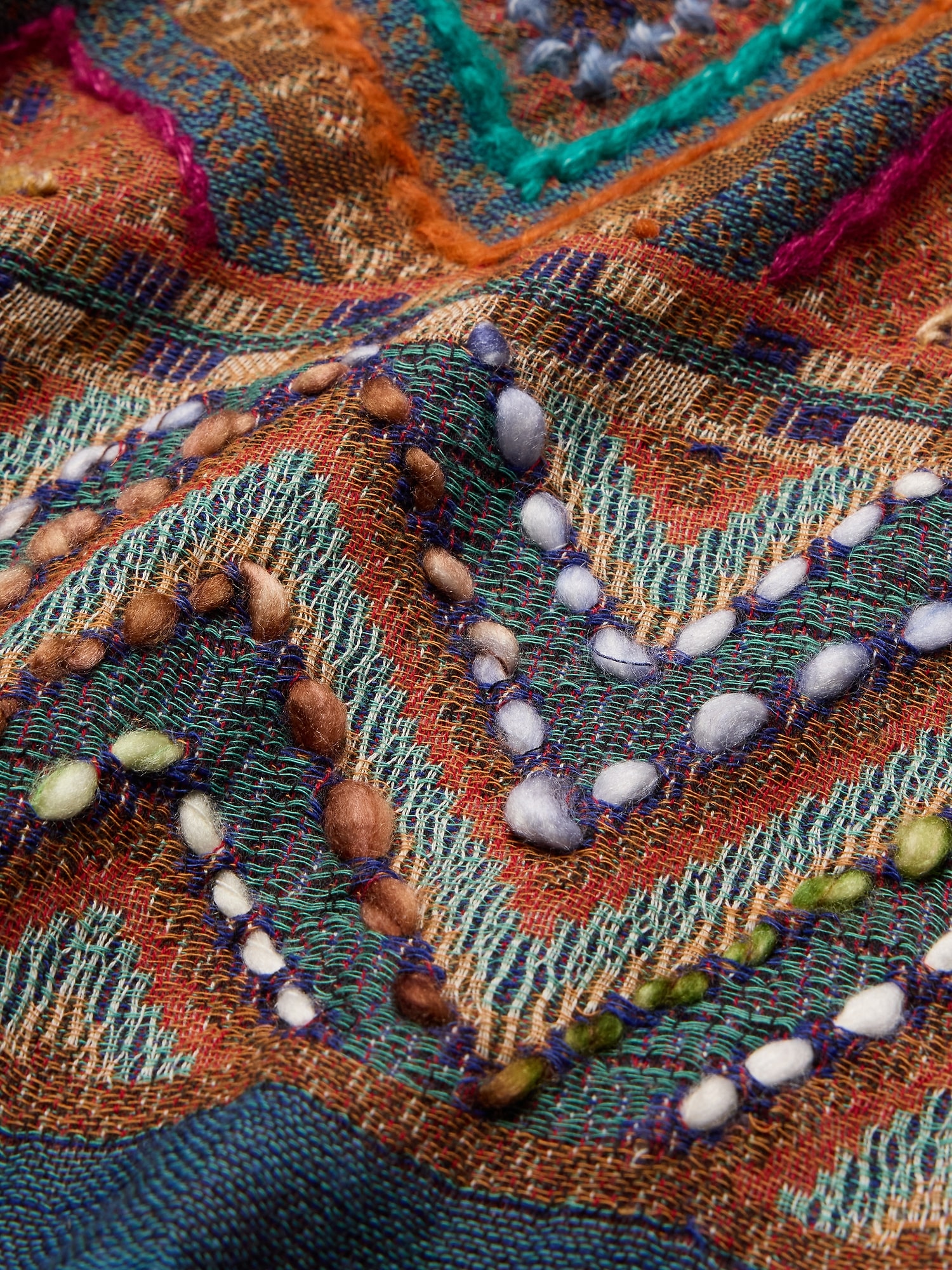 Image number 5 showing, Long Embroidered Scarf by Vismaya