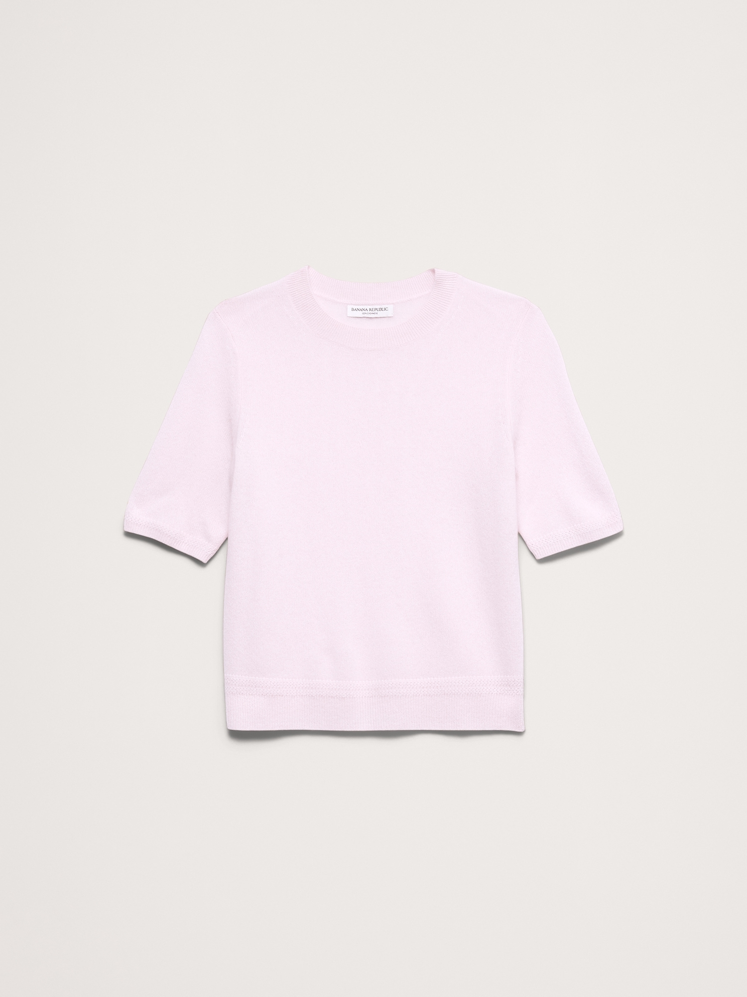 Image number 2 showing, Lightweight Cashmere Short-Sleeve Sweater