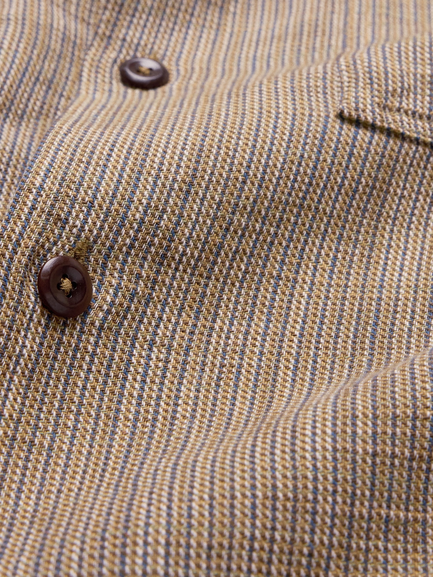 Мужская рубашка Banana Republic Relaxed-Fit Cotton Resort, цвет: Оливковый зелёный — фото 5