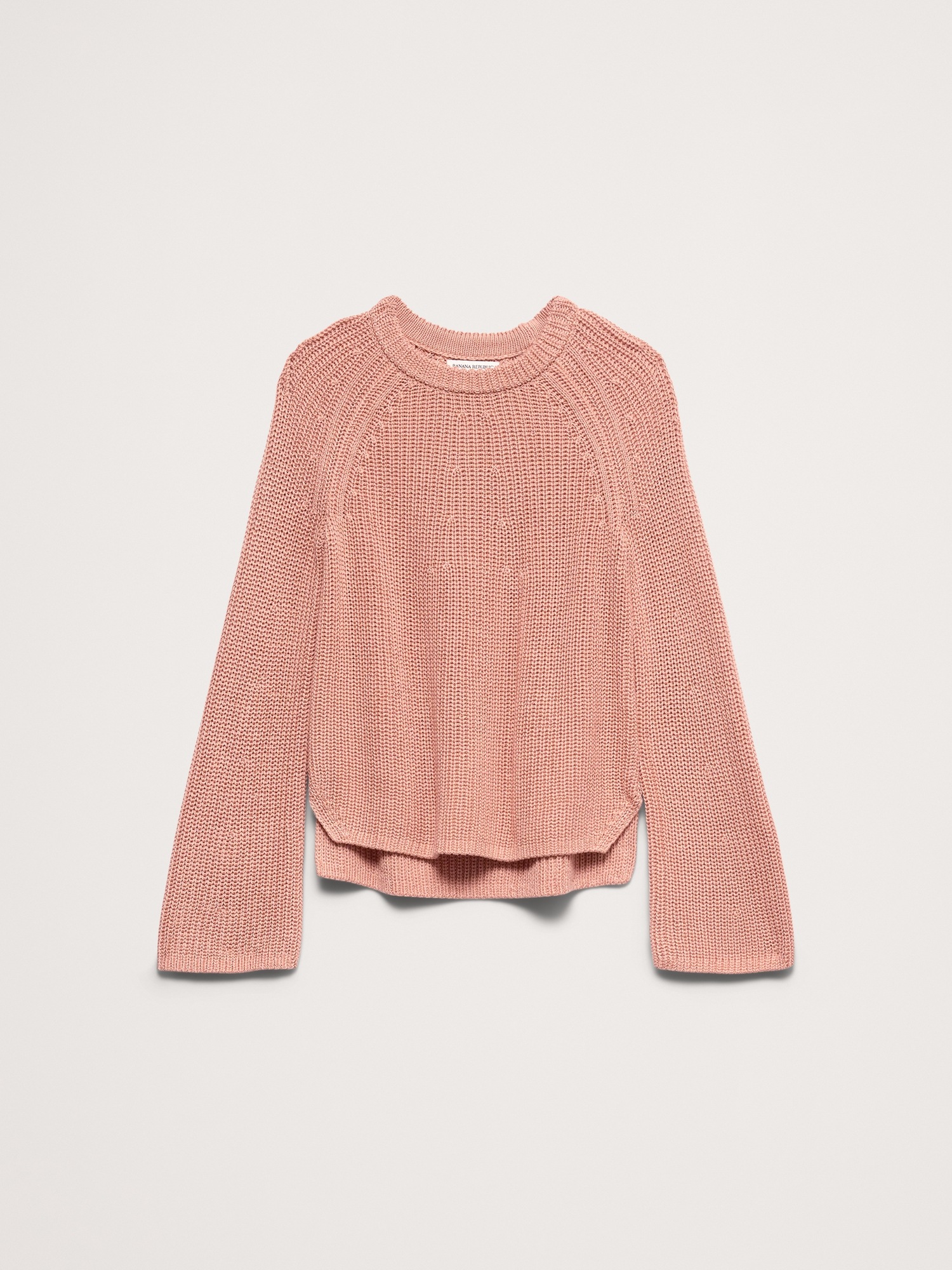 Женский свитер Banana Republic Cotton Flare-Sleeve, цвет: Розовый — фото 2
