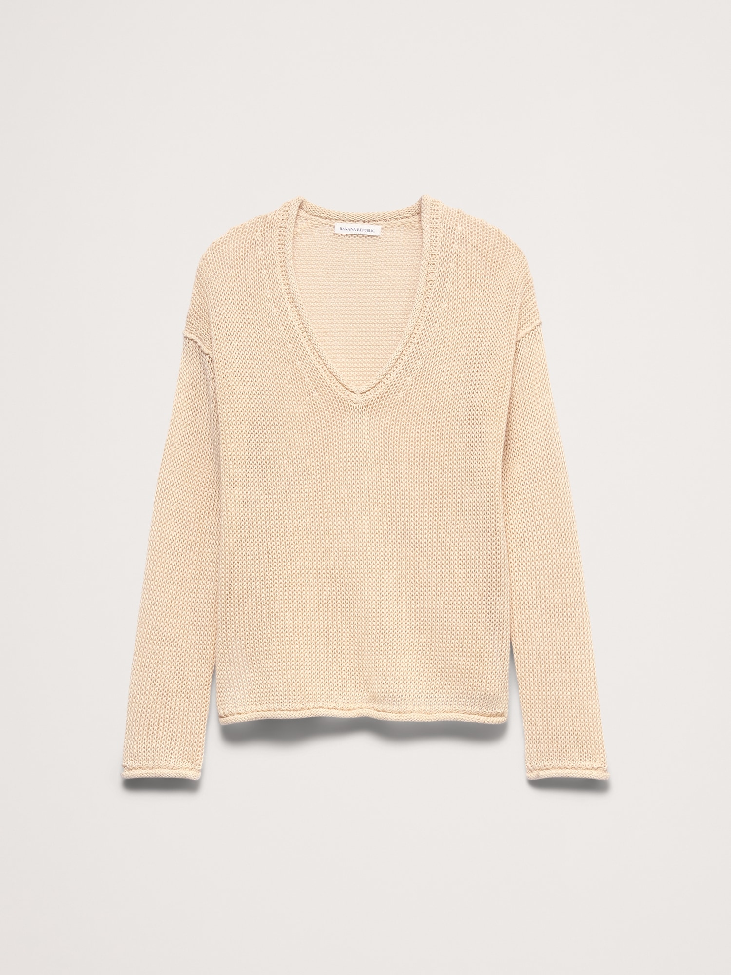 Image number 6 showing, Heirloom Linen V-Neck Sweater