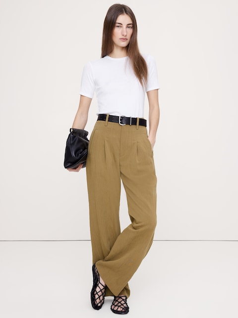 Airy Cotton Elbow-Sleeve T-Shirt