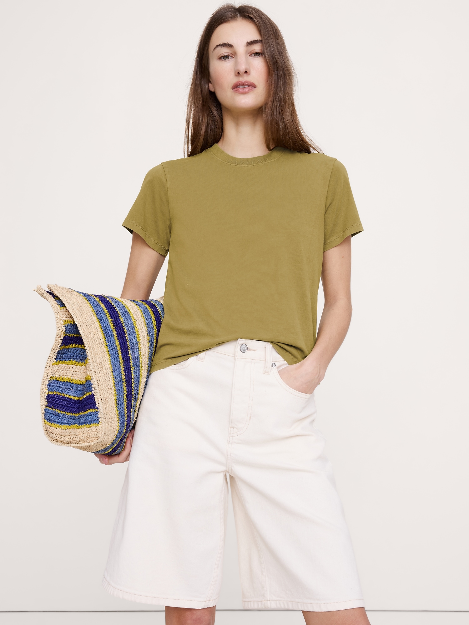 Image number 1 showing, Vintage Cotton Crew-Neck T-Shirt