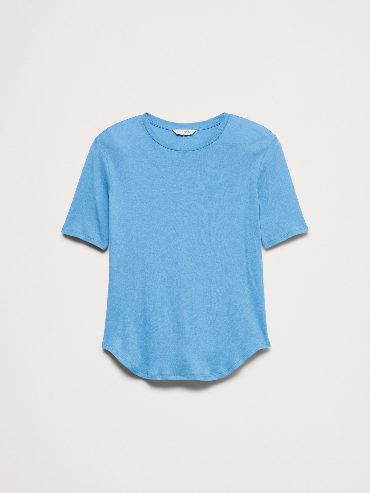 Image number 2 showing, Baby Rib Cotton Elbow-Sleeve T-Shirt
