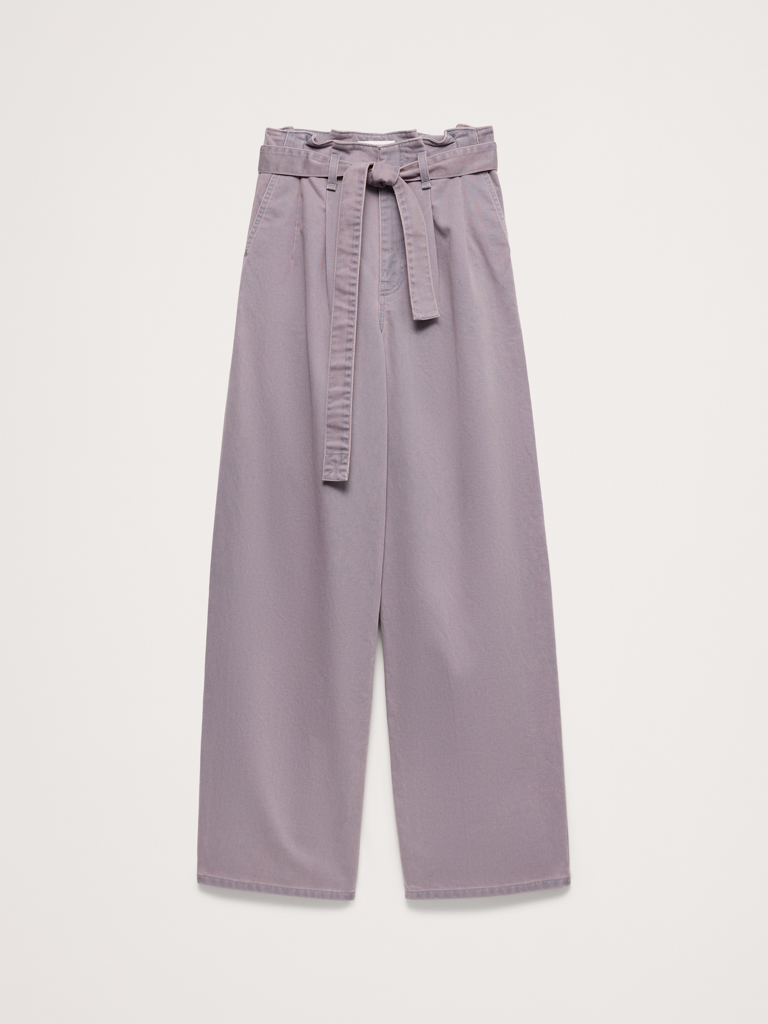 Image number 5 showing, High-Rise Straight-Leg Paperbag Pant