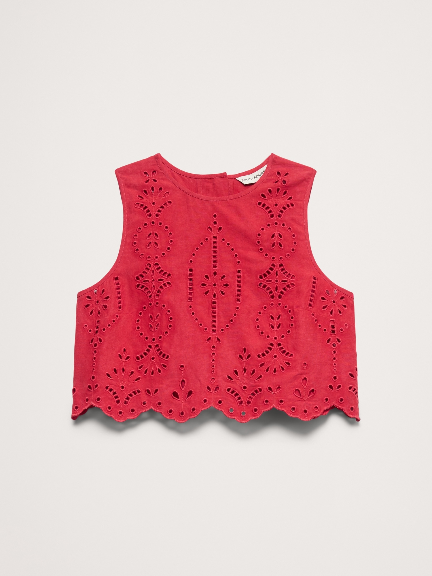 Image number 4 showing, Tencel™-Linen Eyelet Tank