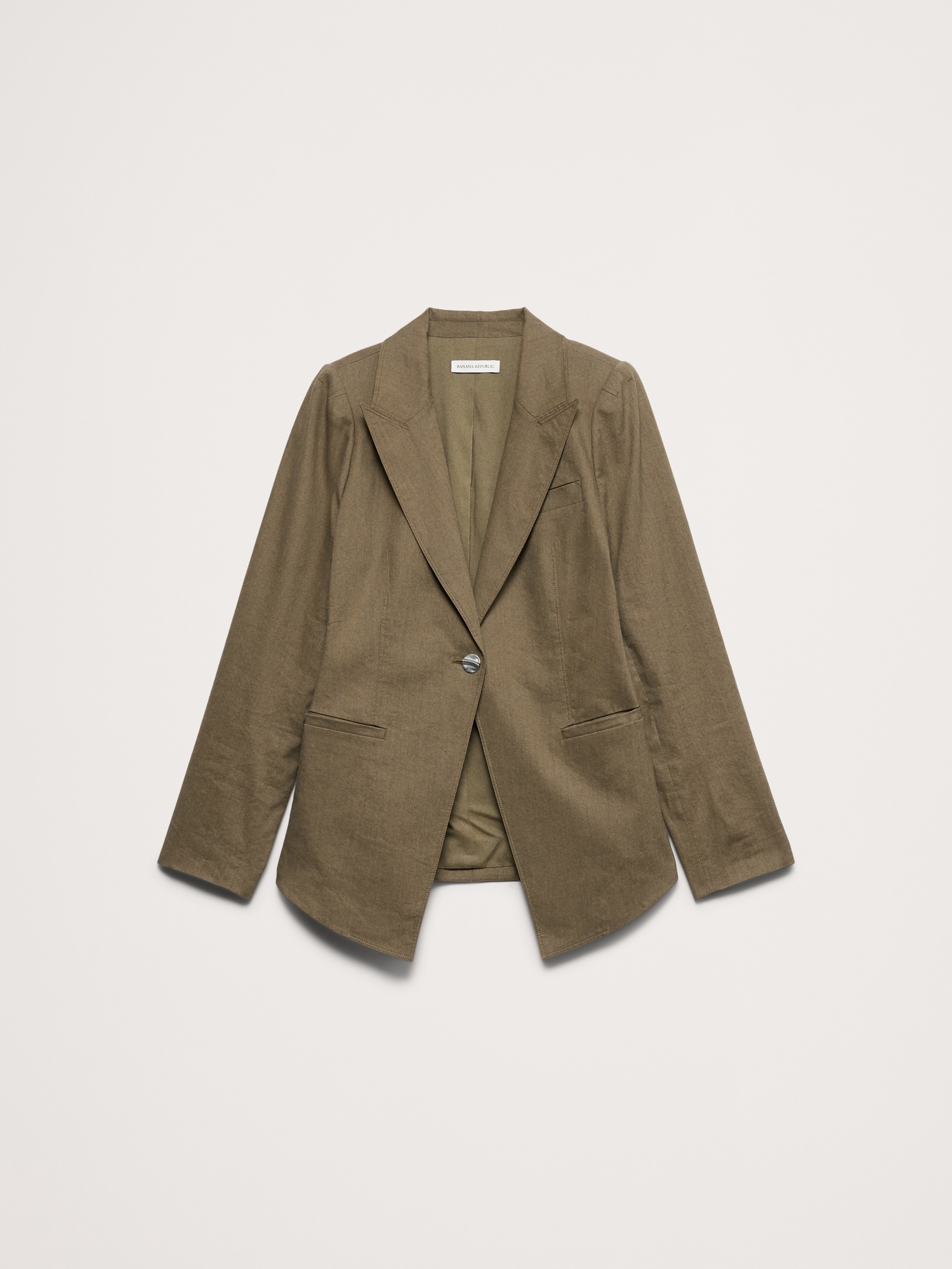 Image number 5 showing, Stretch Linen-Viscose Long Blazer