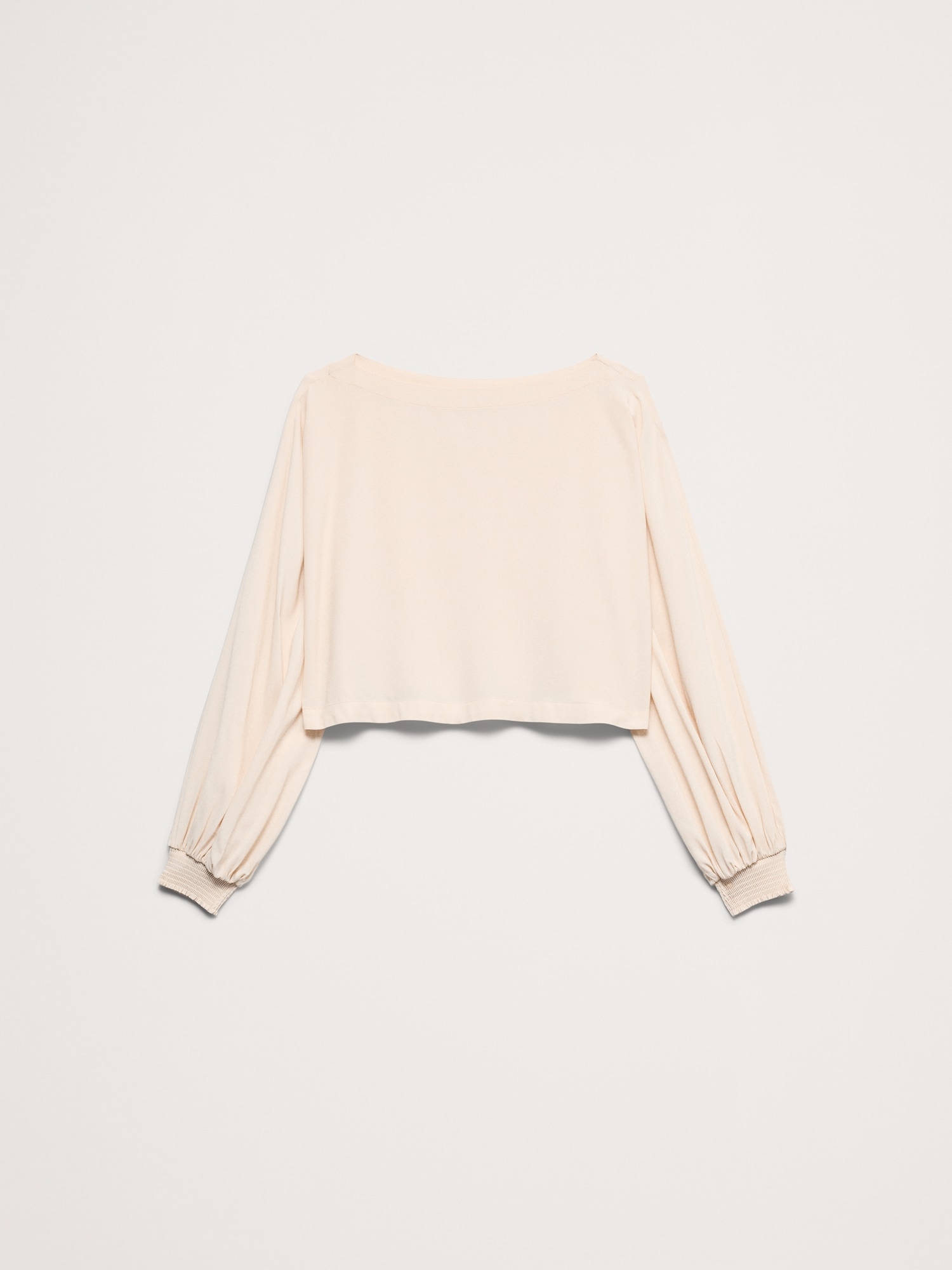 Image number 7 showing, Smocked Georgette Boatneck Top