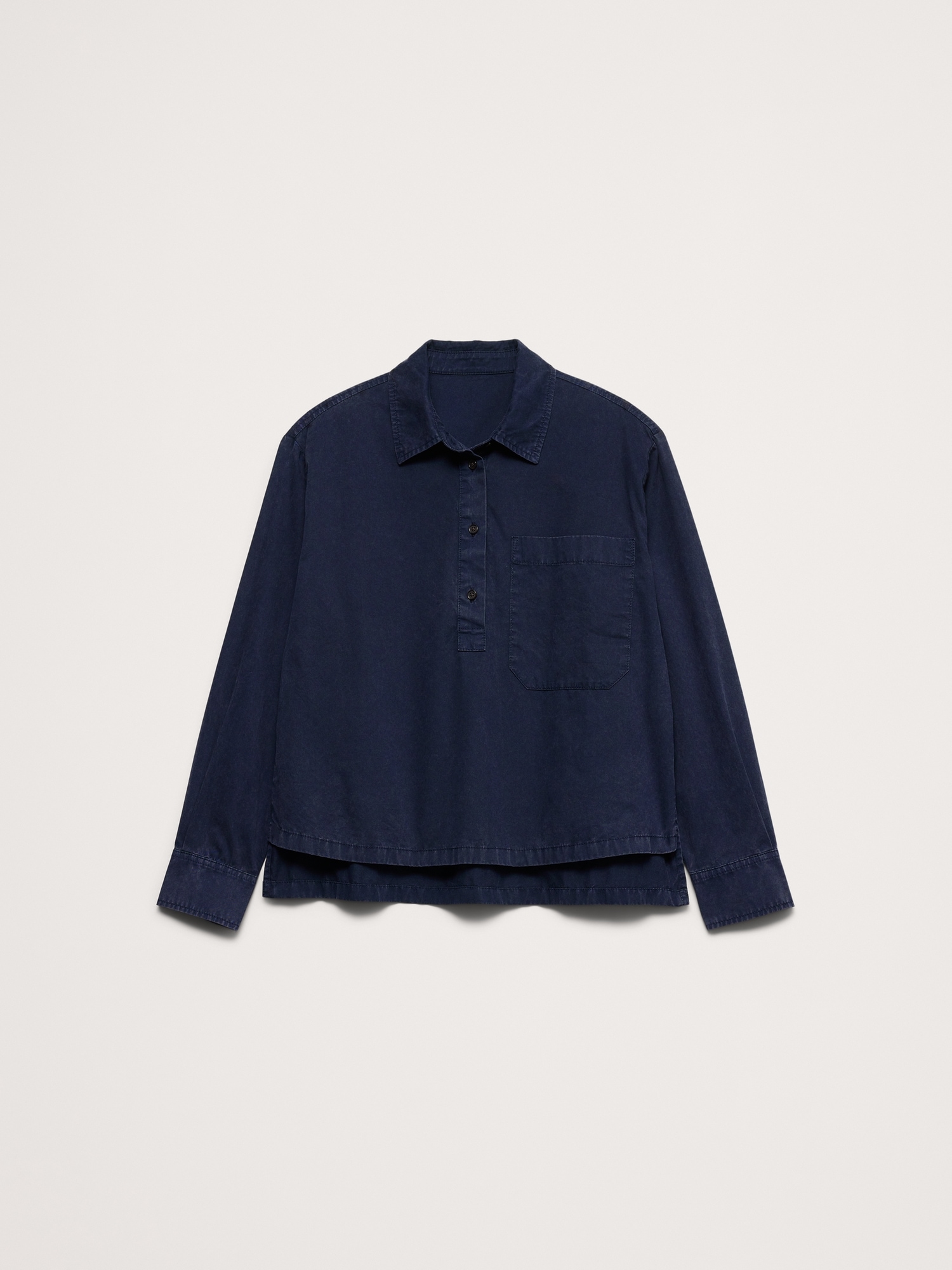 Image number 7 showing, Oversized Cotton Twill Popover Shirt