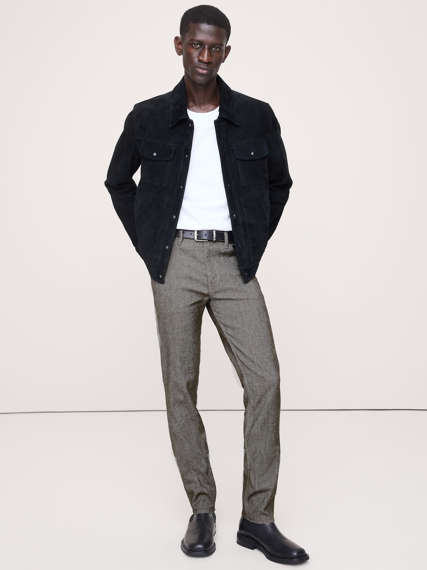 Slim Linen-Cotton Traveler Pant