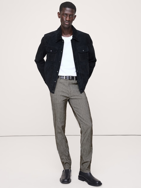 Slim Linen-Cotton Traveler Pant - Sage Green