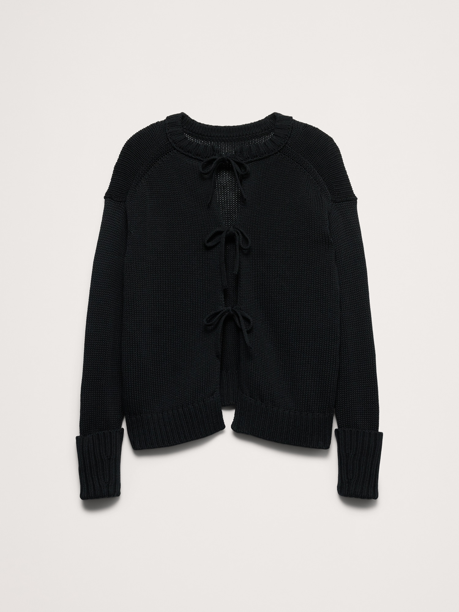 Image number 4 showing, Cotton Tie-Back Sweater