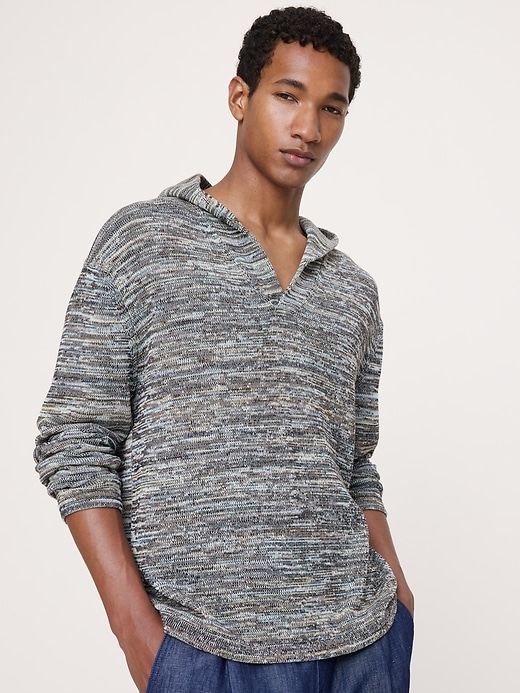 Banana Republic — Spacedye Cotton Sweater Hoodie