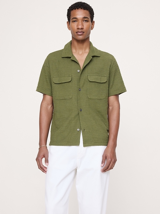 Textured Knit Resort Shirt | Banana Republic
