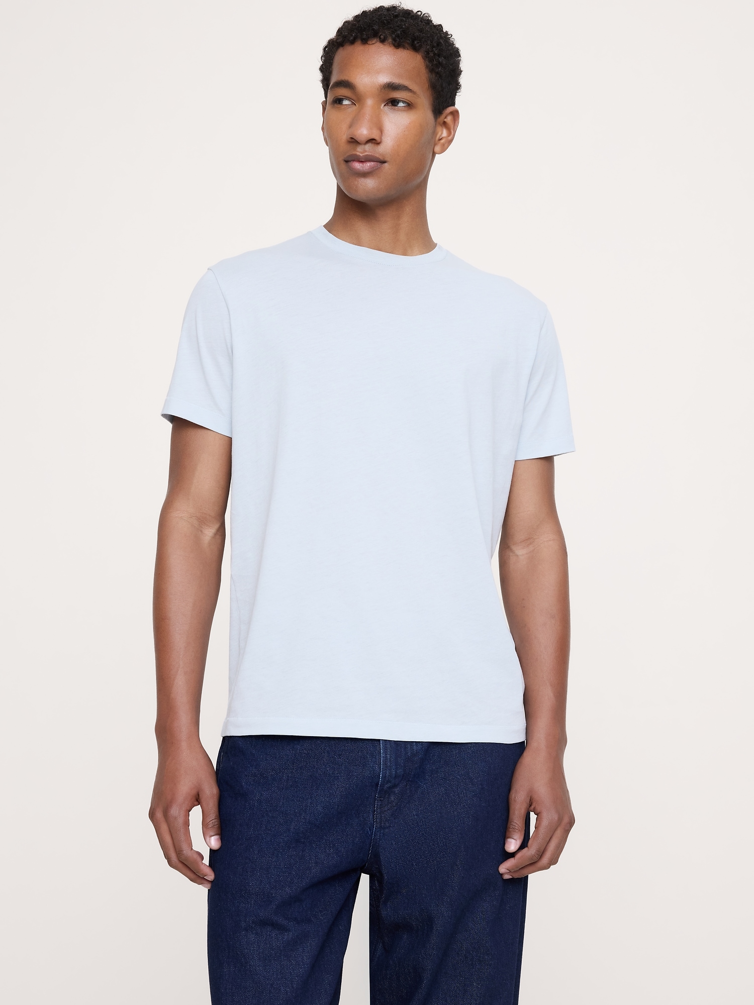 Image number 1 showing, Lightweight Cotton Crew-Neck T-Shirt