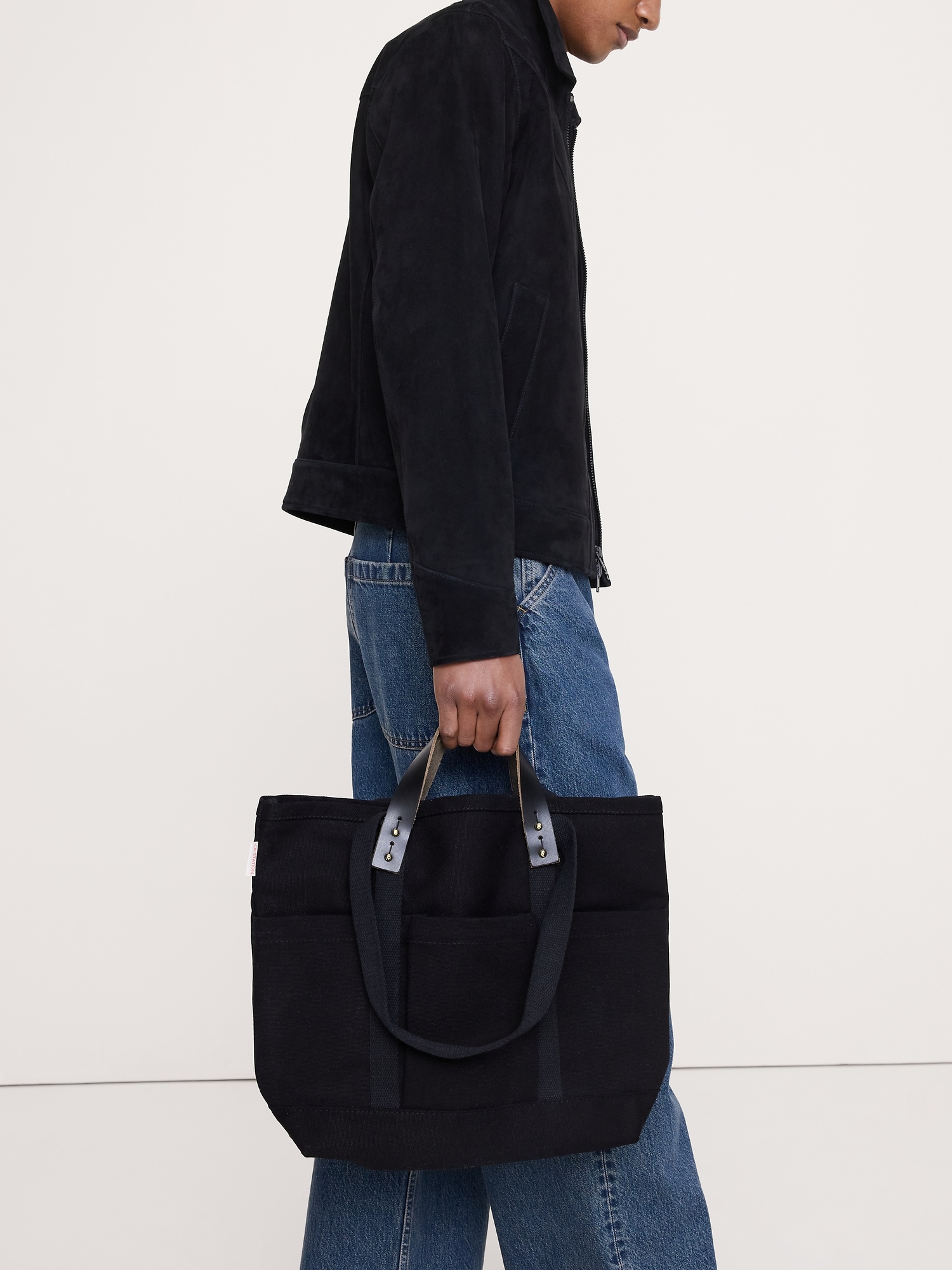 Image number 2 showing, Canvascraft Leather-Handled Tote by CB Station