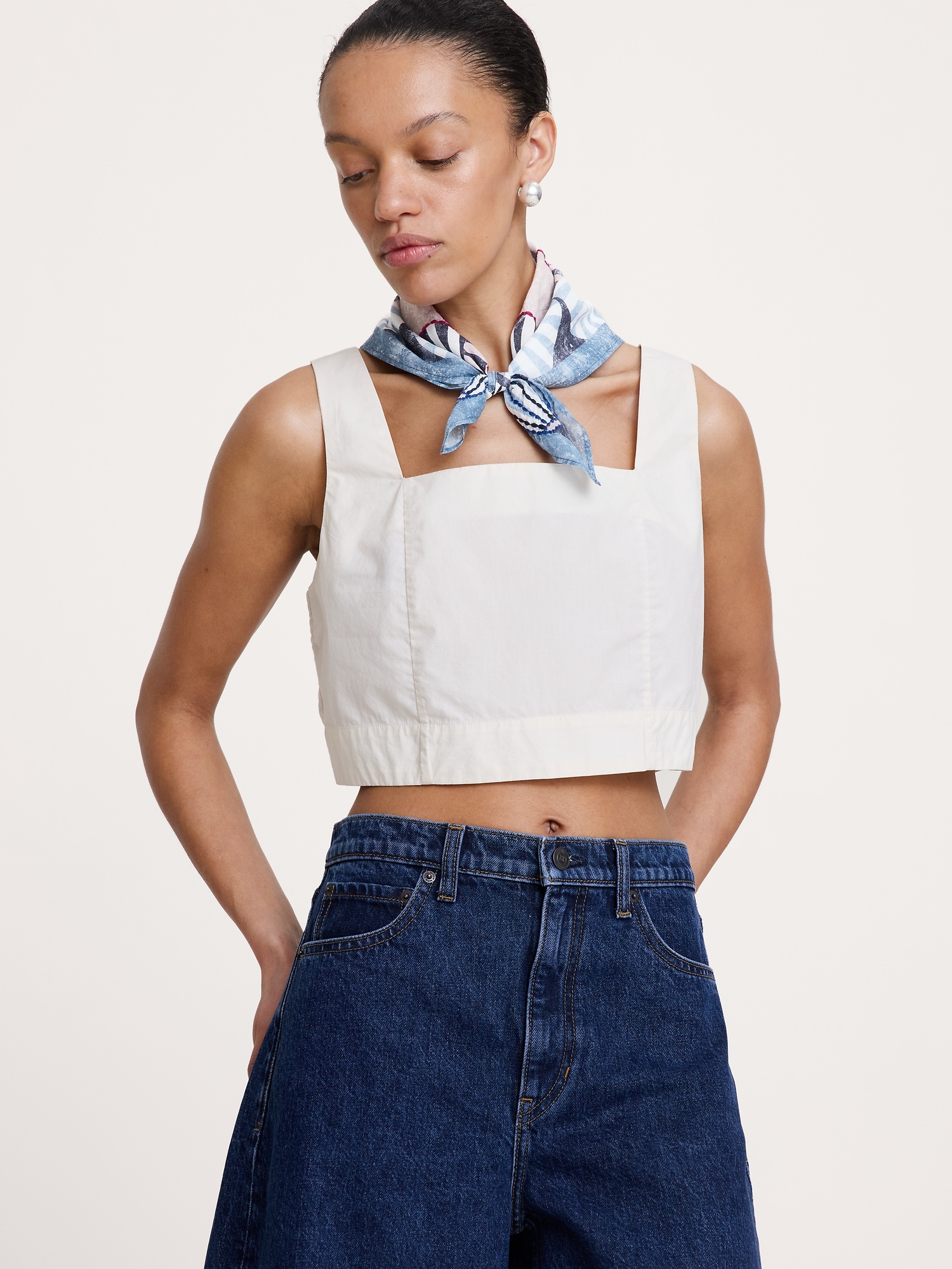 Image number 6 showing, Embroidered Cotton Scarf by Vismaya