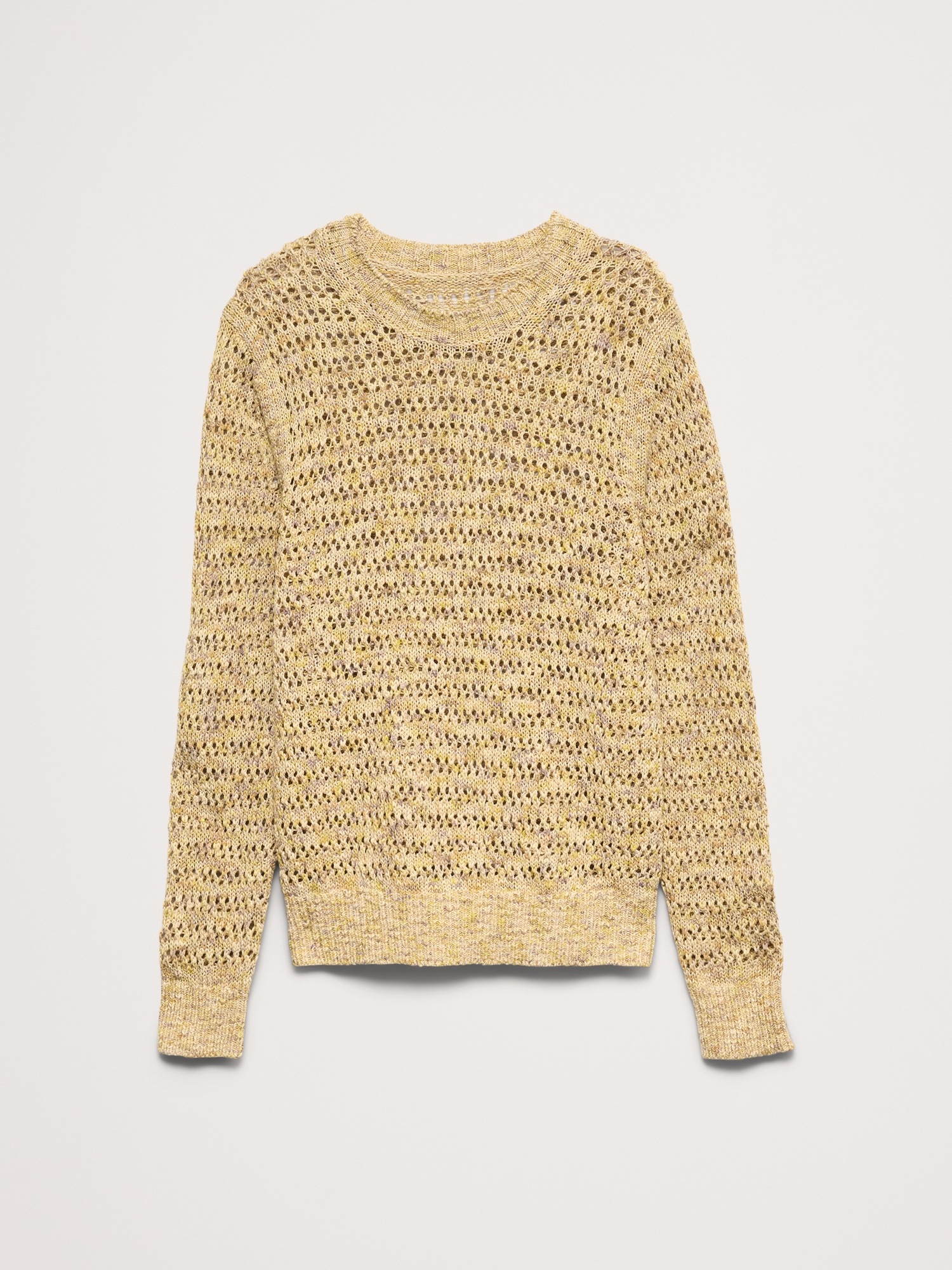 Мужской свитер Banana Republic Spacedye Cotton-Silk, цвет: Жёлтый — фото 4