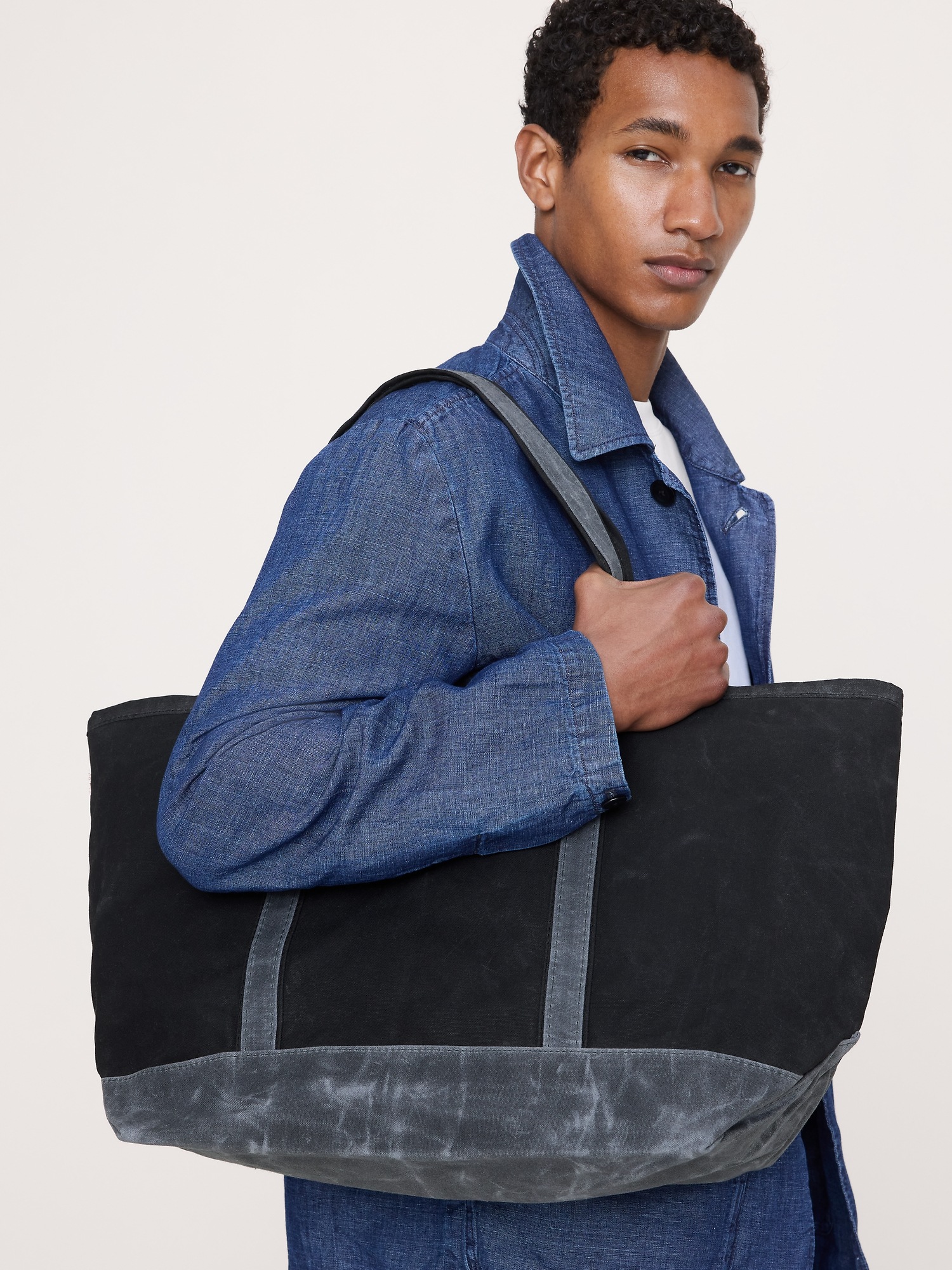 Женская сумка CB Station Waxed Canvas Tote, цвет: Чёрный — фото 2