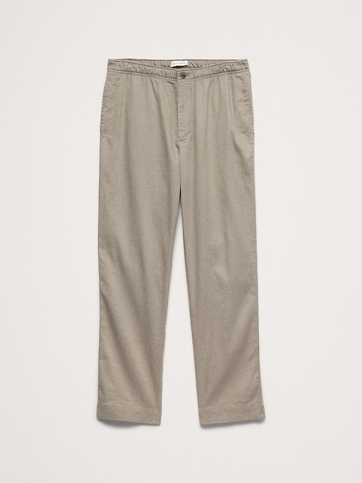Straight Italian Linen-Cotton Pull-On Pant | Banana Republic