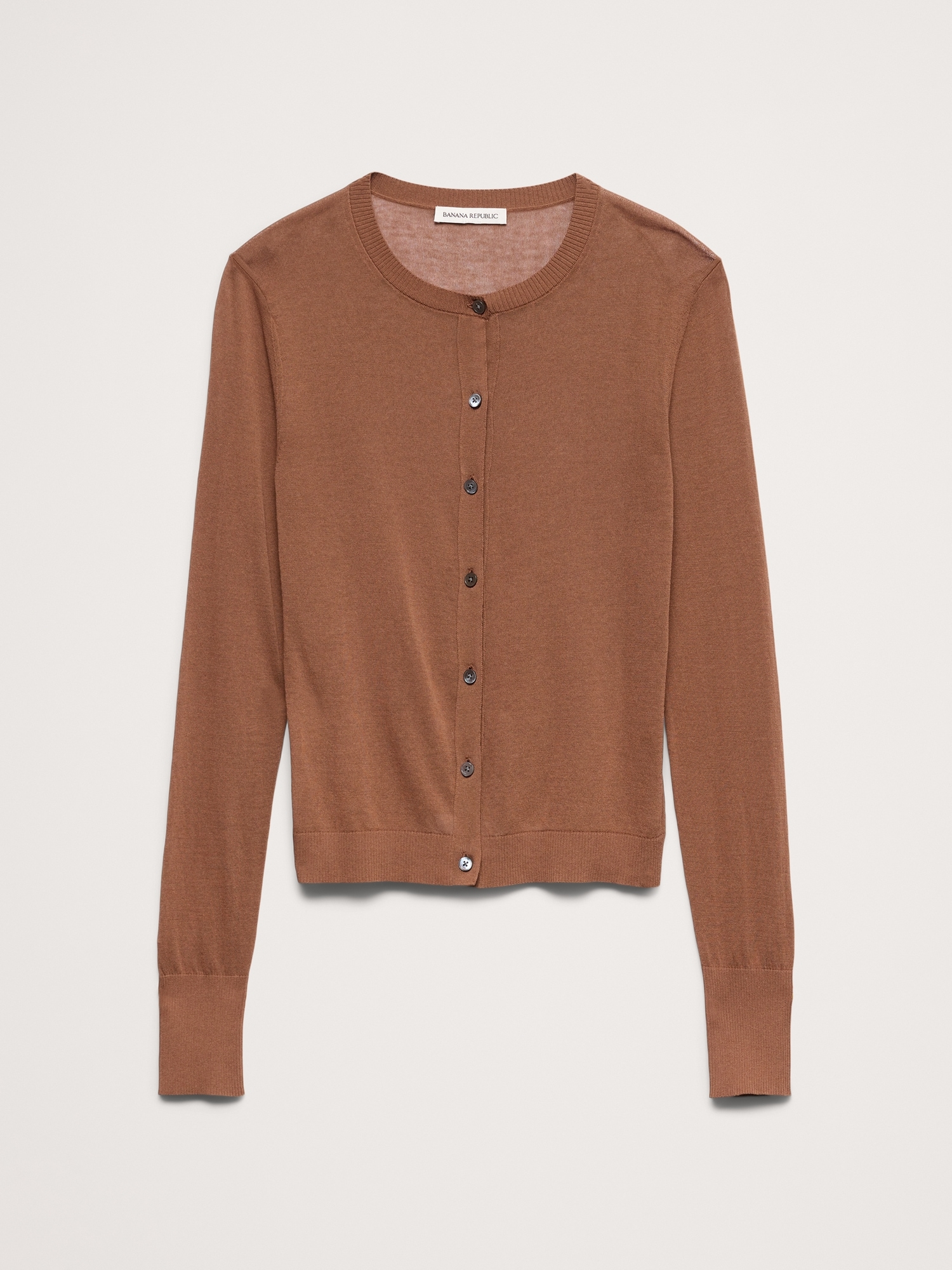 Image number 4 showing, Sheer Ultra-Fine Cotton Cardigan