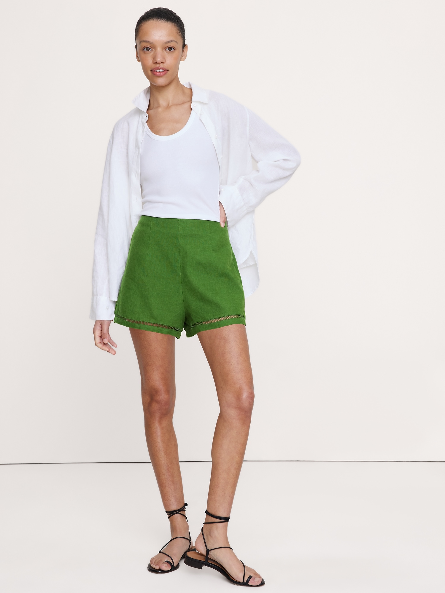 High-Rise 3" Linen Short