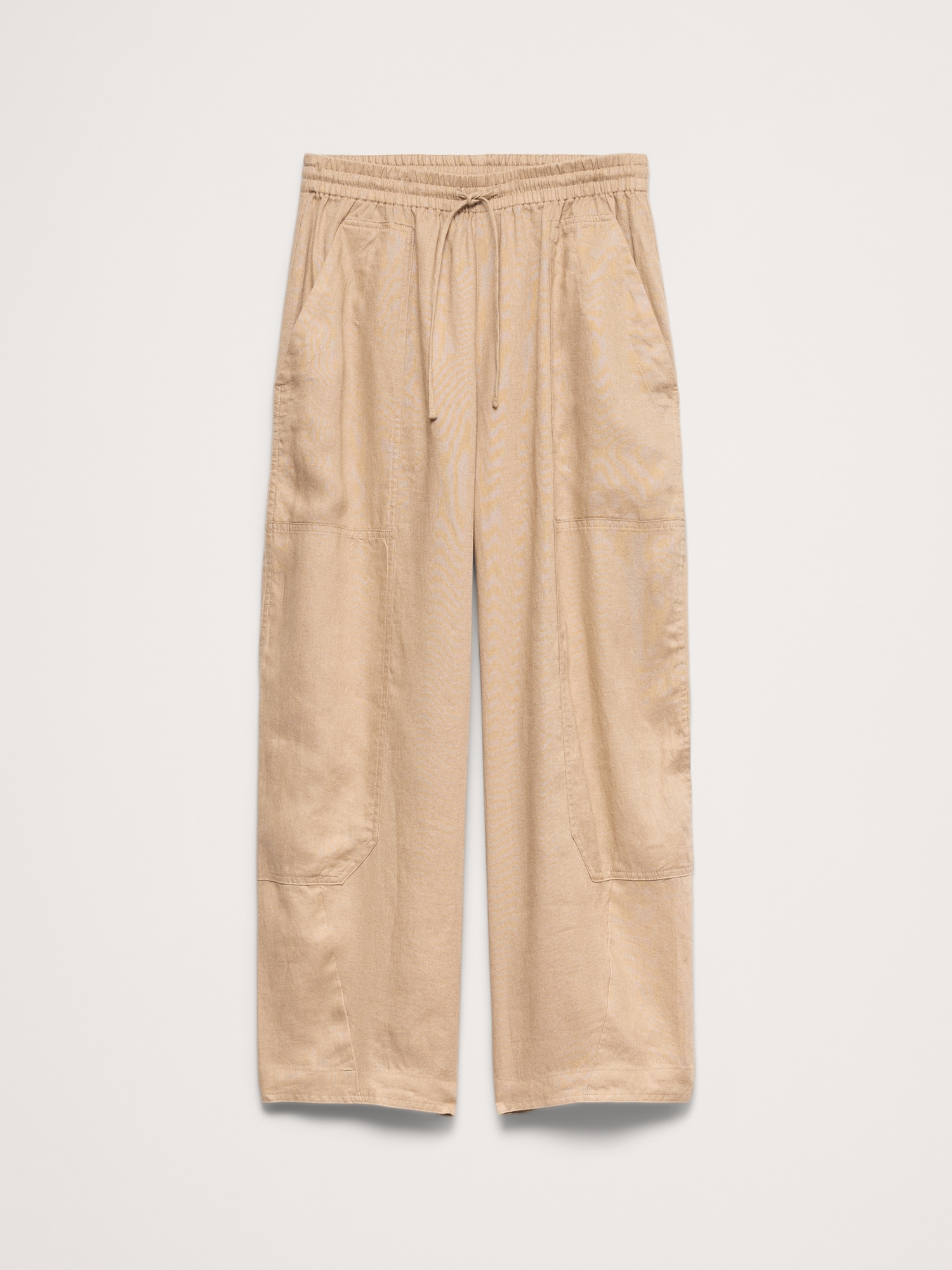 Image number 5 showing, Barrel-Leg Linen Pull-On Pant