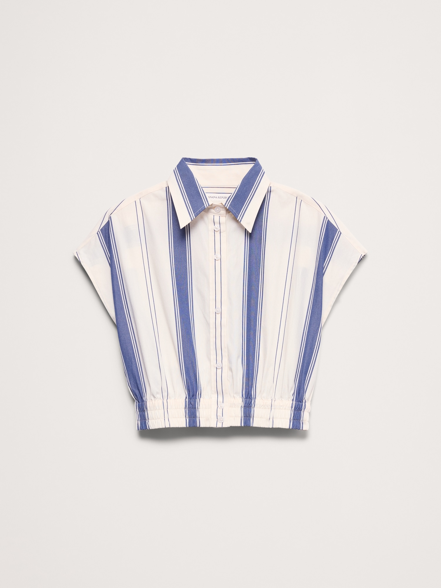 Image number 4 showing, Cotton Poplin Super-Cropped Shirt