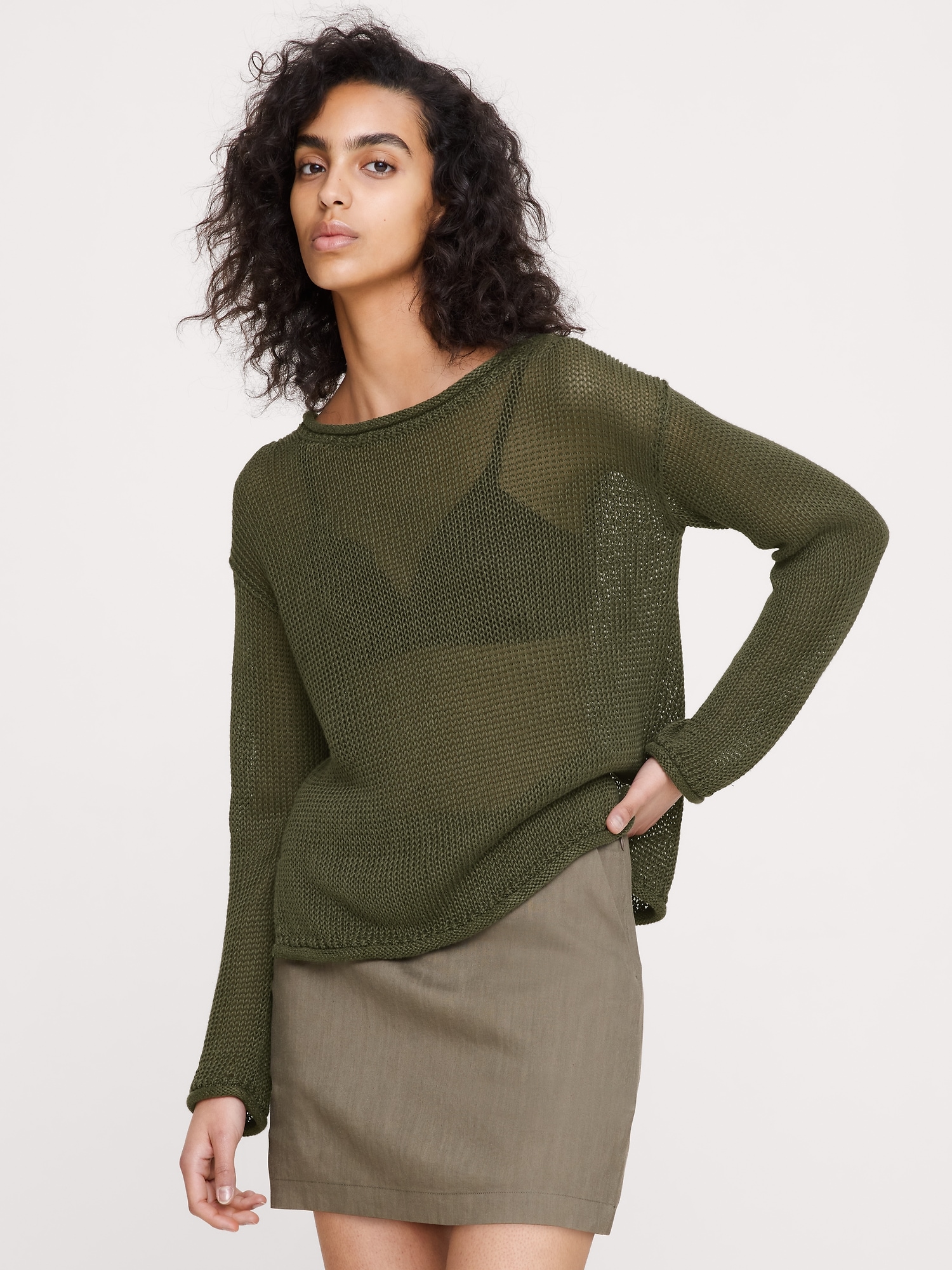 Heirloom Linen Boatneck Sweater