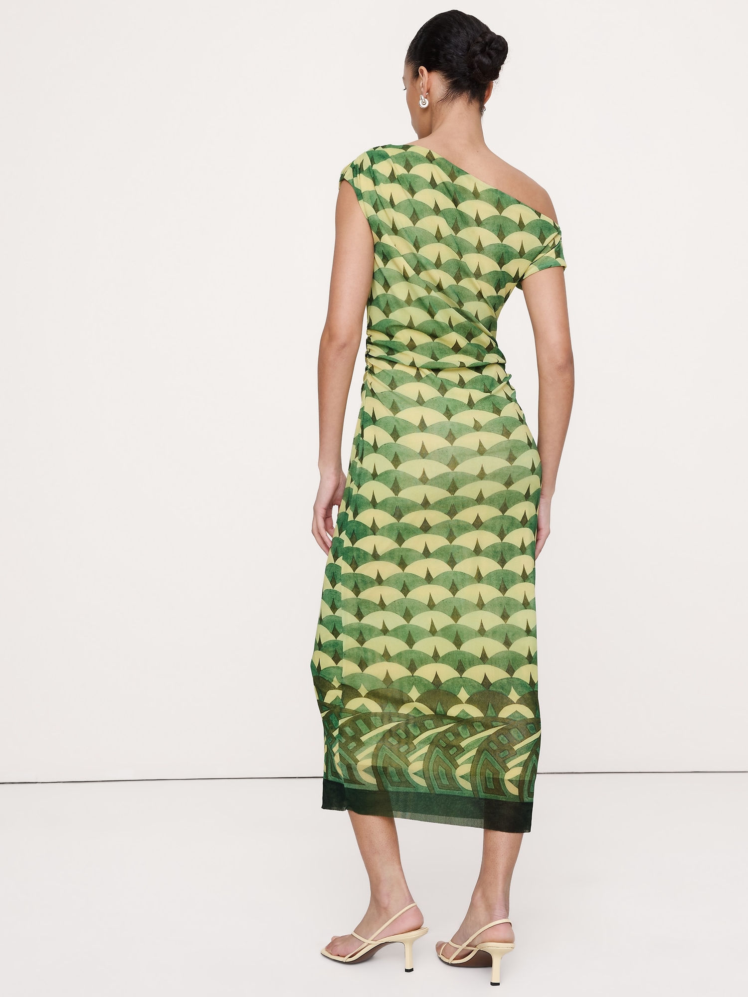 Image number 2 showing, Mesh Off-Shoulder Maxi Dress