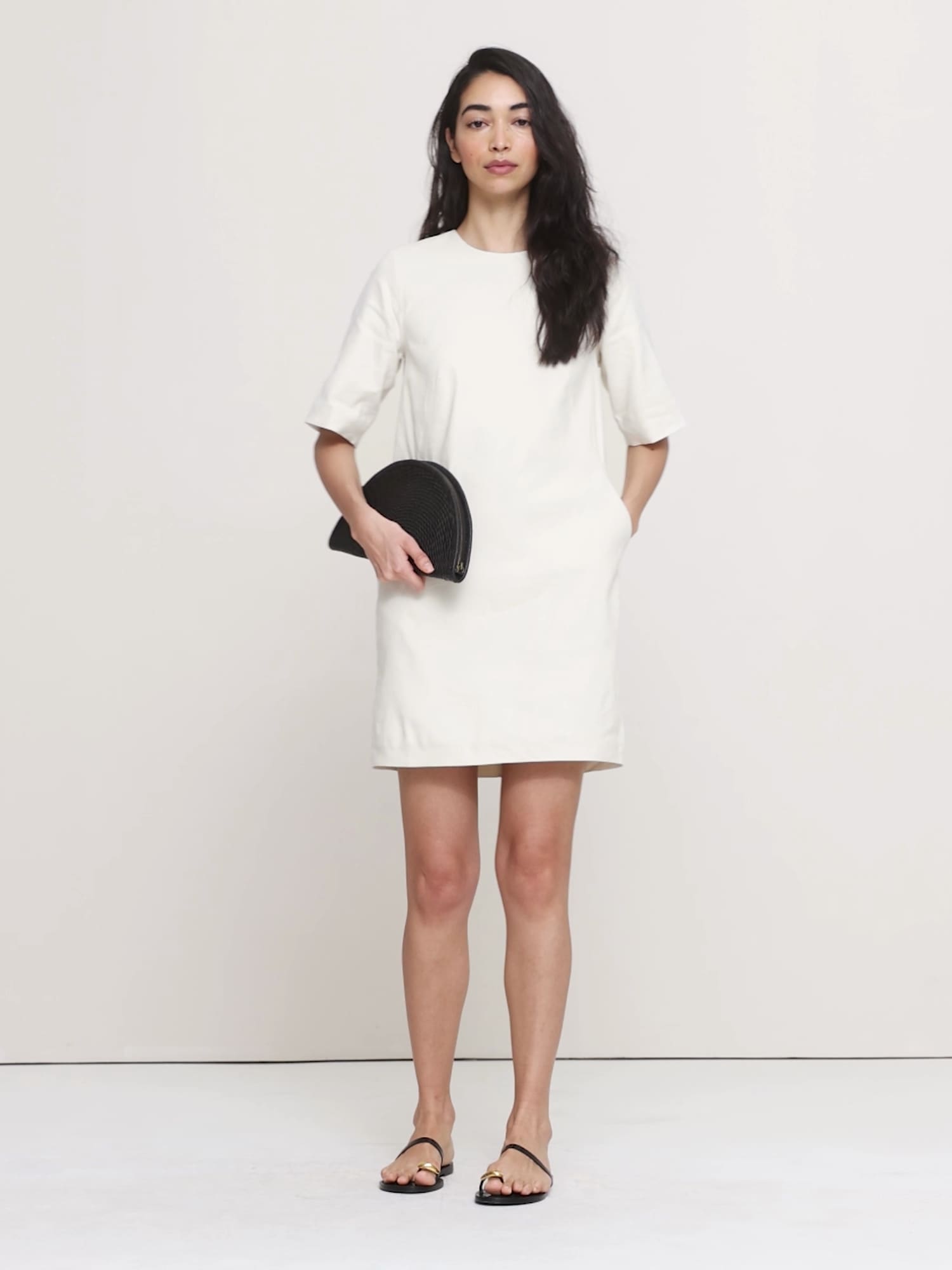 Linen-Viscose Shift Dress - thumbnail 4