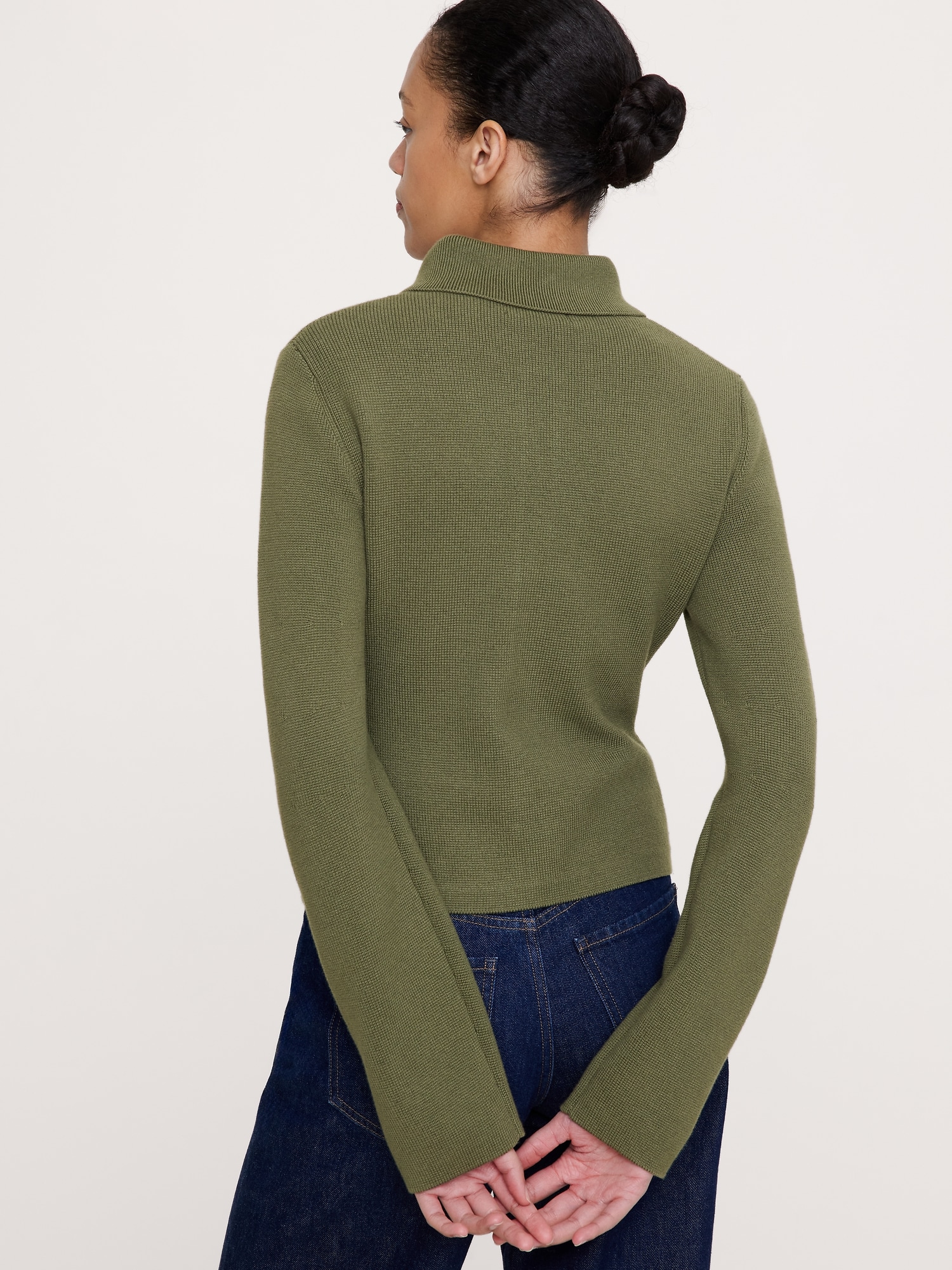 Image number 4 showing, Larkspur Cotton-Silk Polo Cardigan