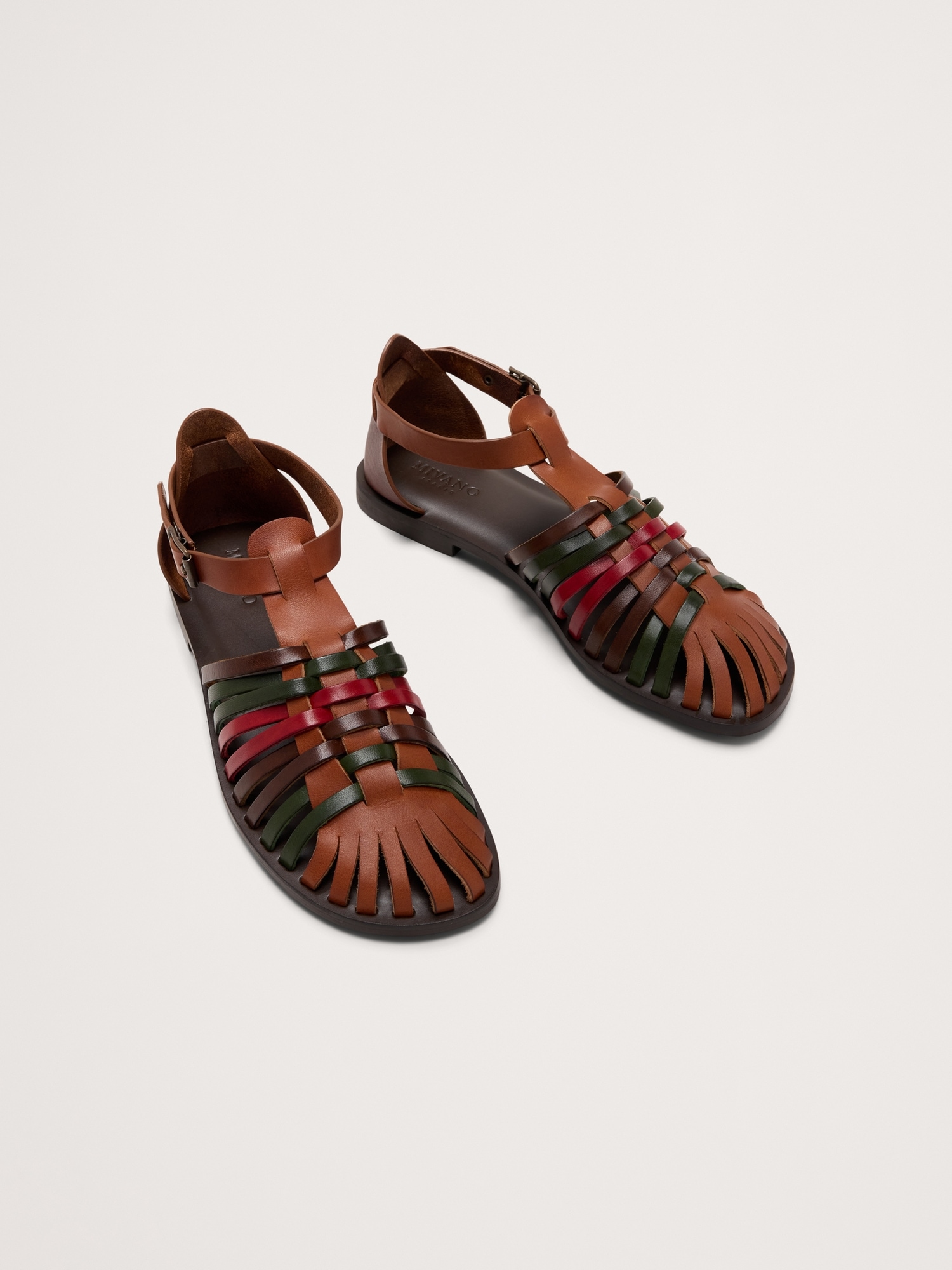 Image number 2 showing, Braided Italian Leather Fisherman Sandal